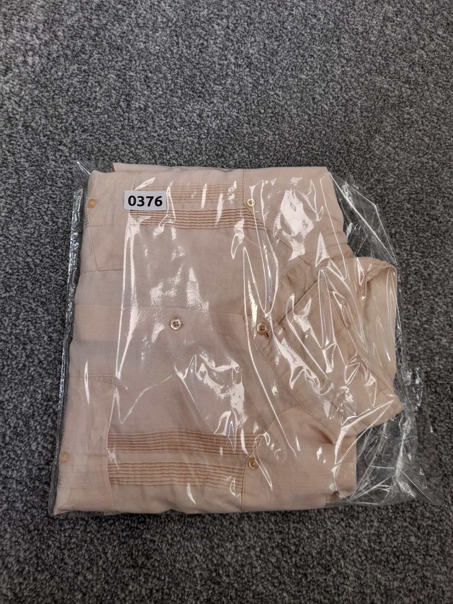 Renato Collection Beige Cotton Guayabera Shirt XL image 7