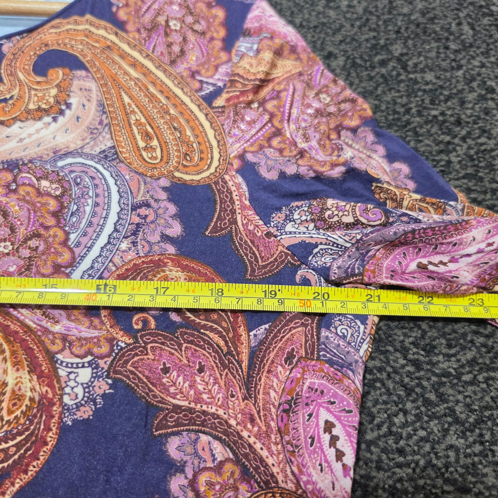 Multi Paisley Print Long Sleeve Top Size 2L image 4