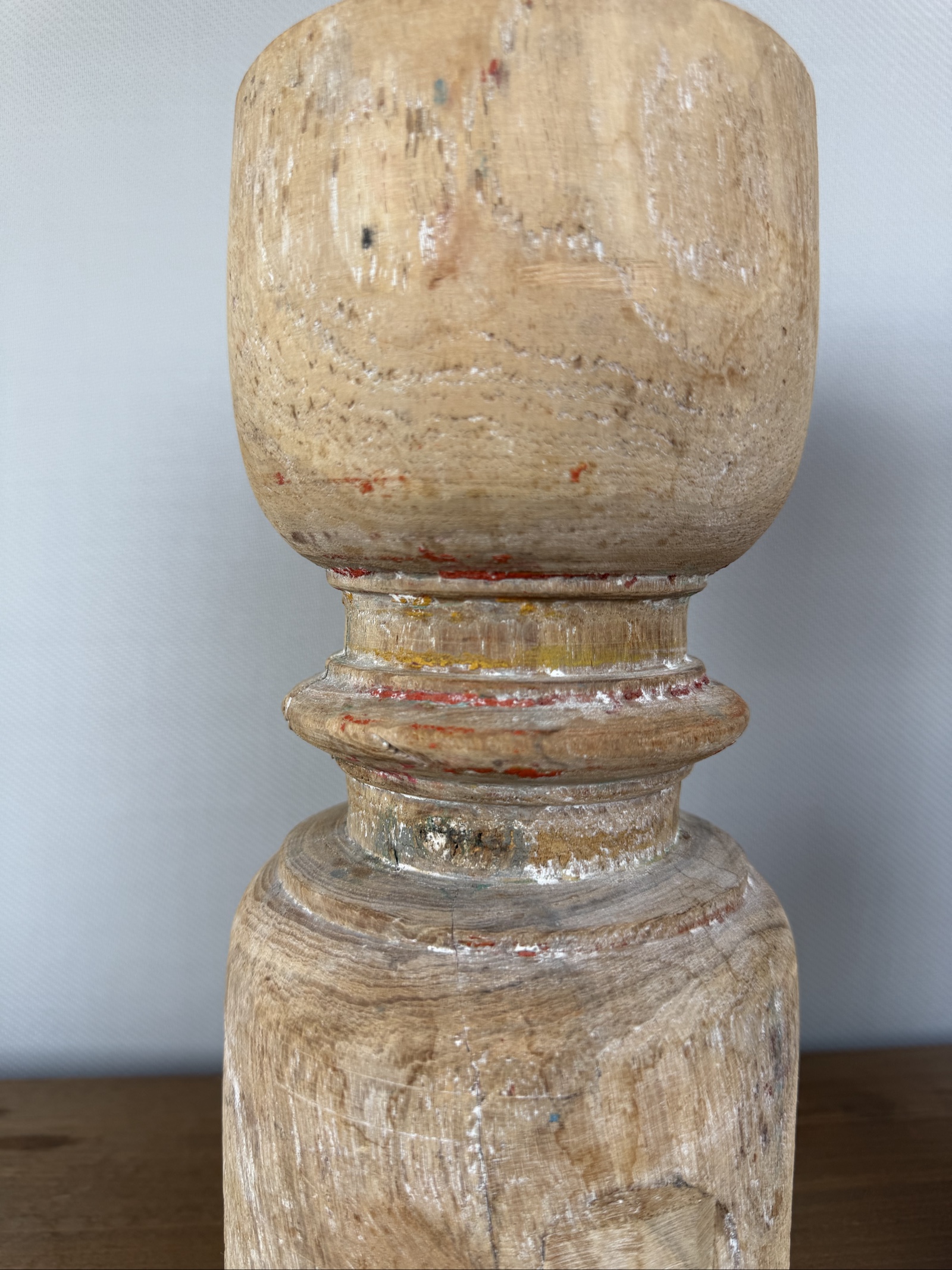 Rustic Vintage Wooden Baluster Pillar Decorative Carved Wood