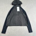 Montirex Grey & Black Vitality Jacket XS Lightweight Hooded Windbreaker