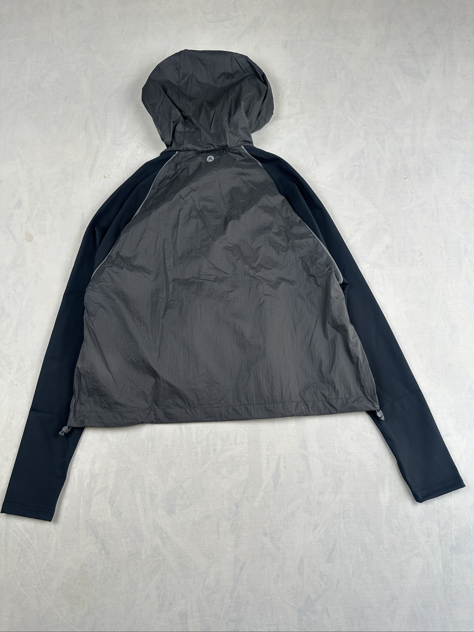 Montirex Grey & Black Vitality Jacket XS Lightweight Hooded Windbreaker image 5