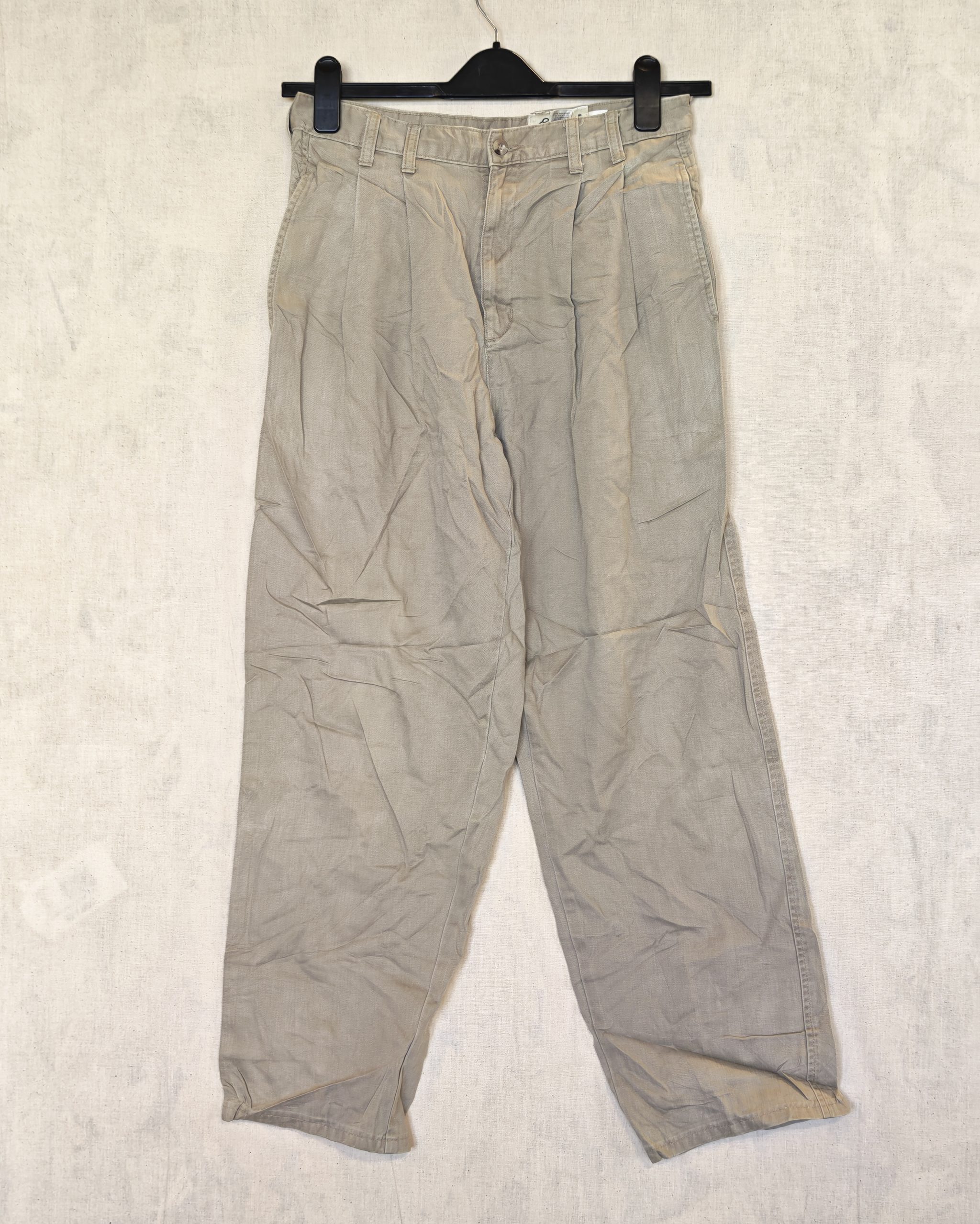 Eddie Bauer Beige Cotton Trousers 30 Waist Relaxed Fit