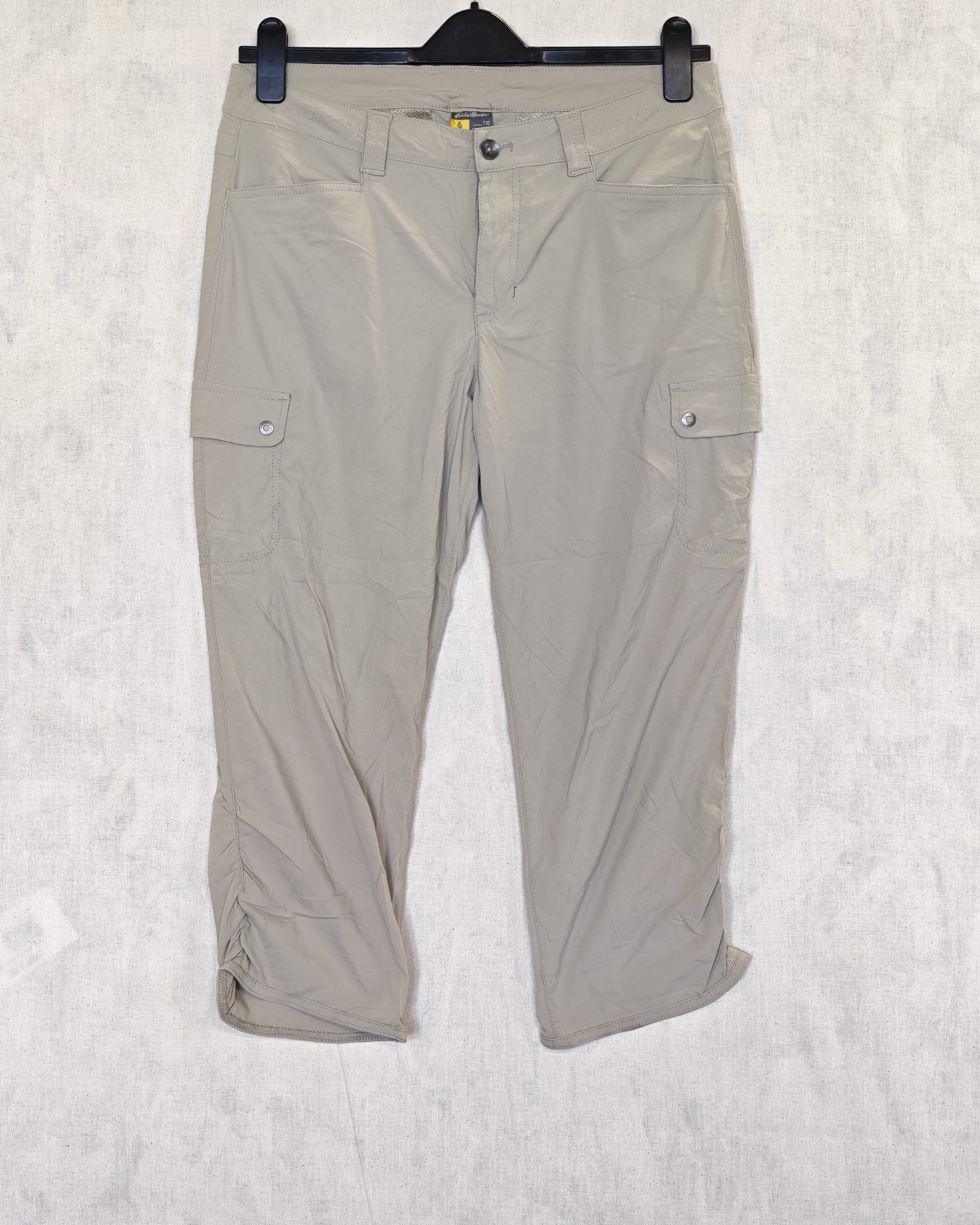 Eddie Bauer Beige Cargo Capri Pants T10 Women's Lightweight