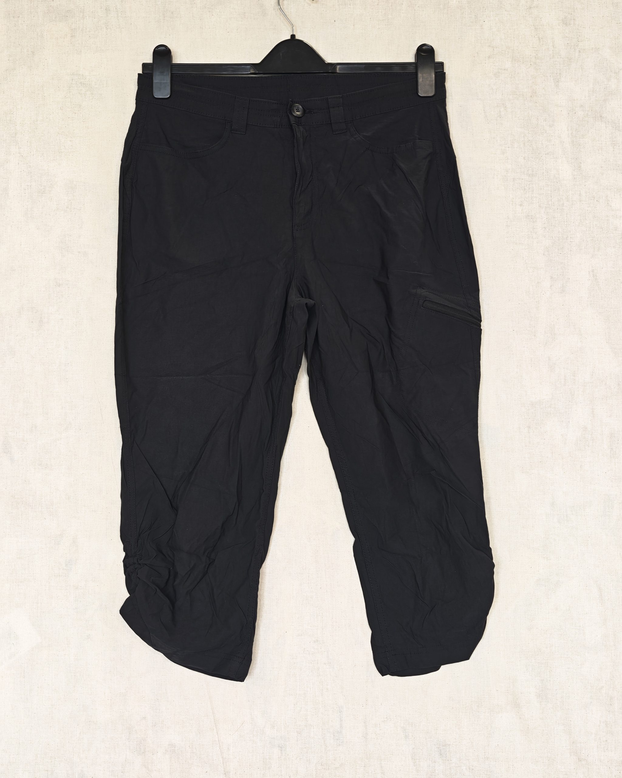 Eddie Bauer Black Cropped Cargo Trousers Women's 16