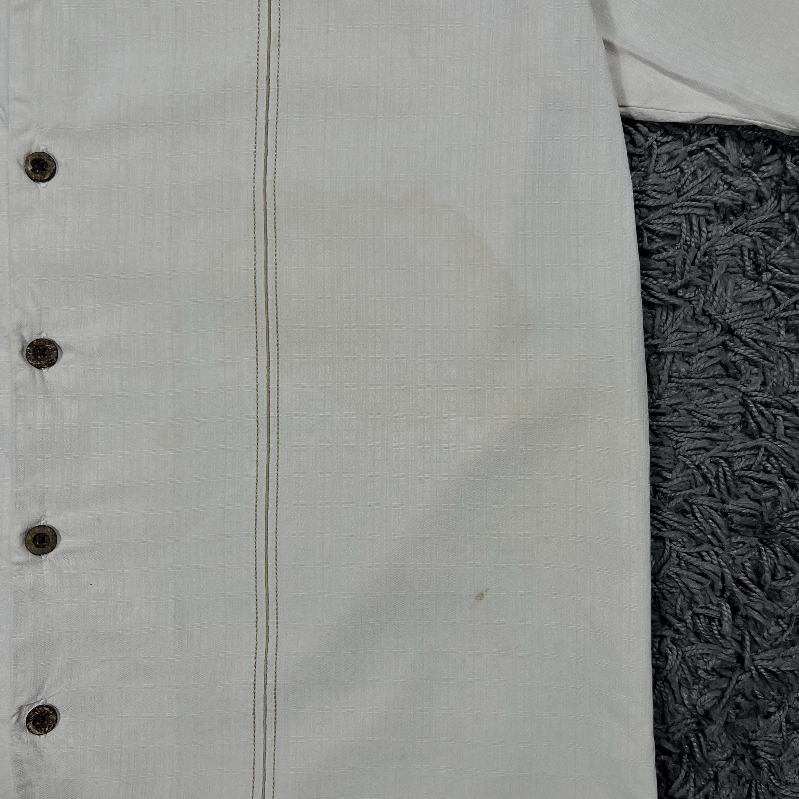 Tommy Bahama Cream Silk Short Sleeve Shirt M image 5