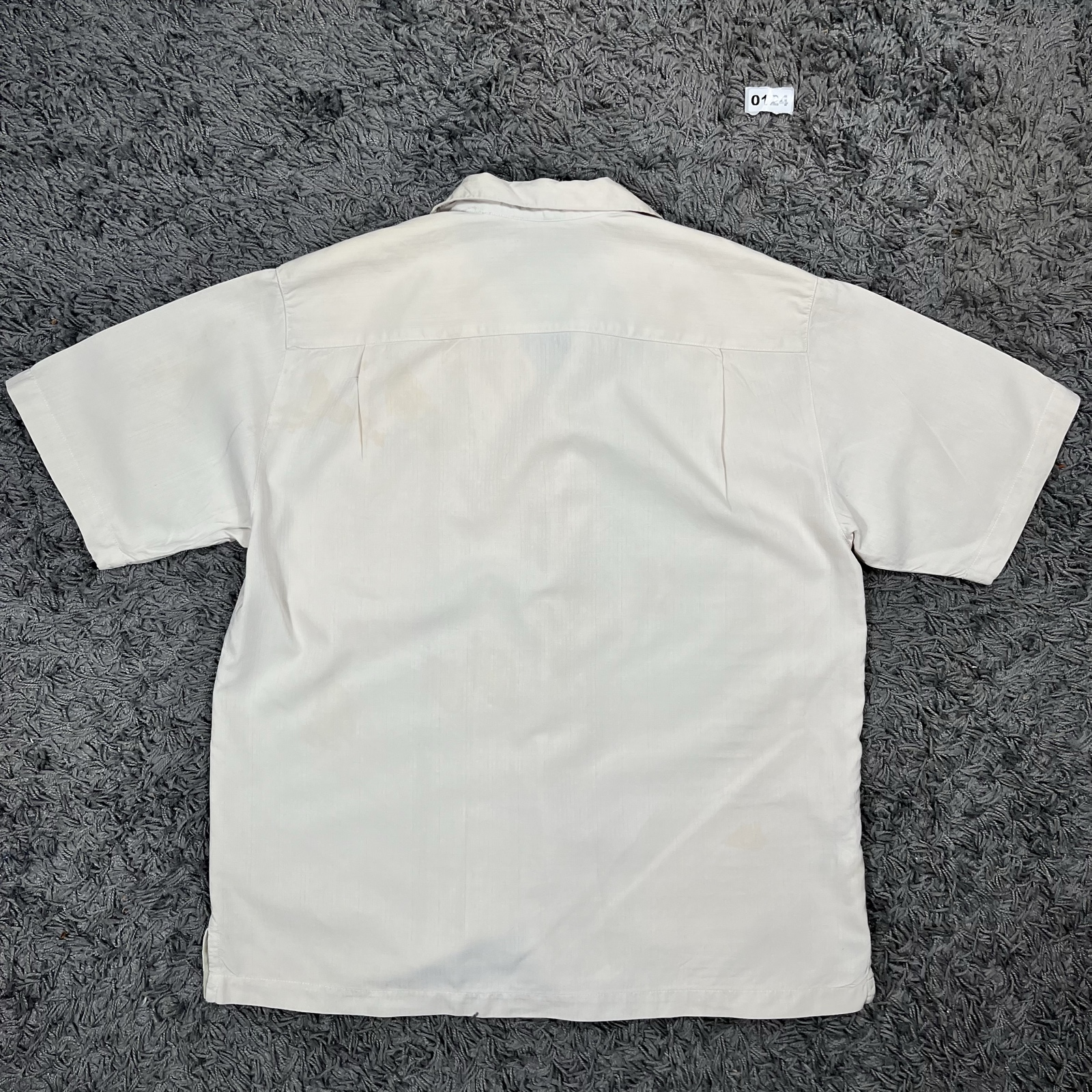 Tommy Bahama Cream Silk Short Sleeve Shirt M image 9