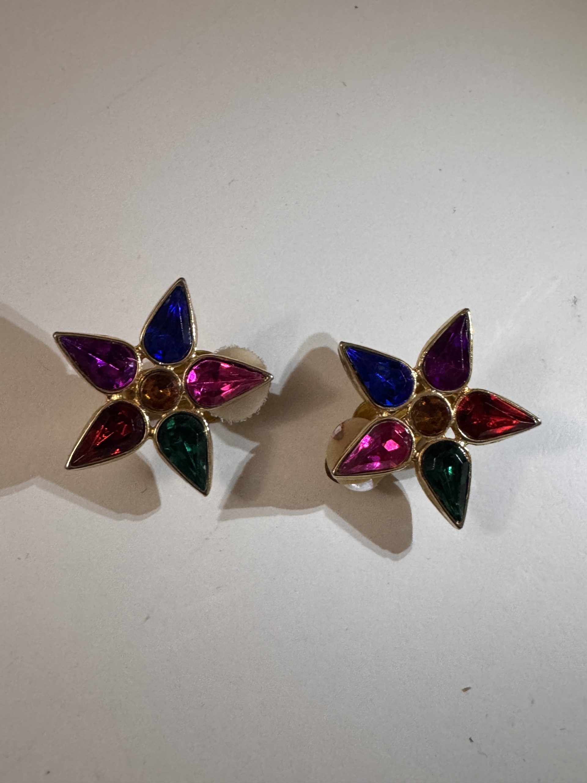 Multi Colour Star Shaped Clip-On Earrings Jewellery