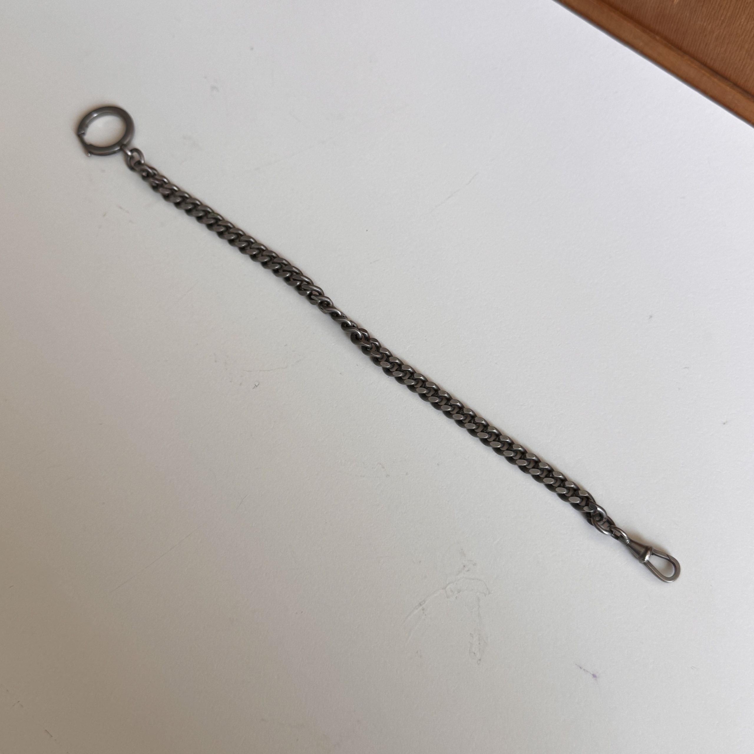 Silver Metal Chain Key Ring 24 cm Length 2205 - 03 pocket watch chain