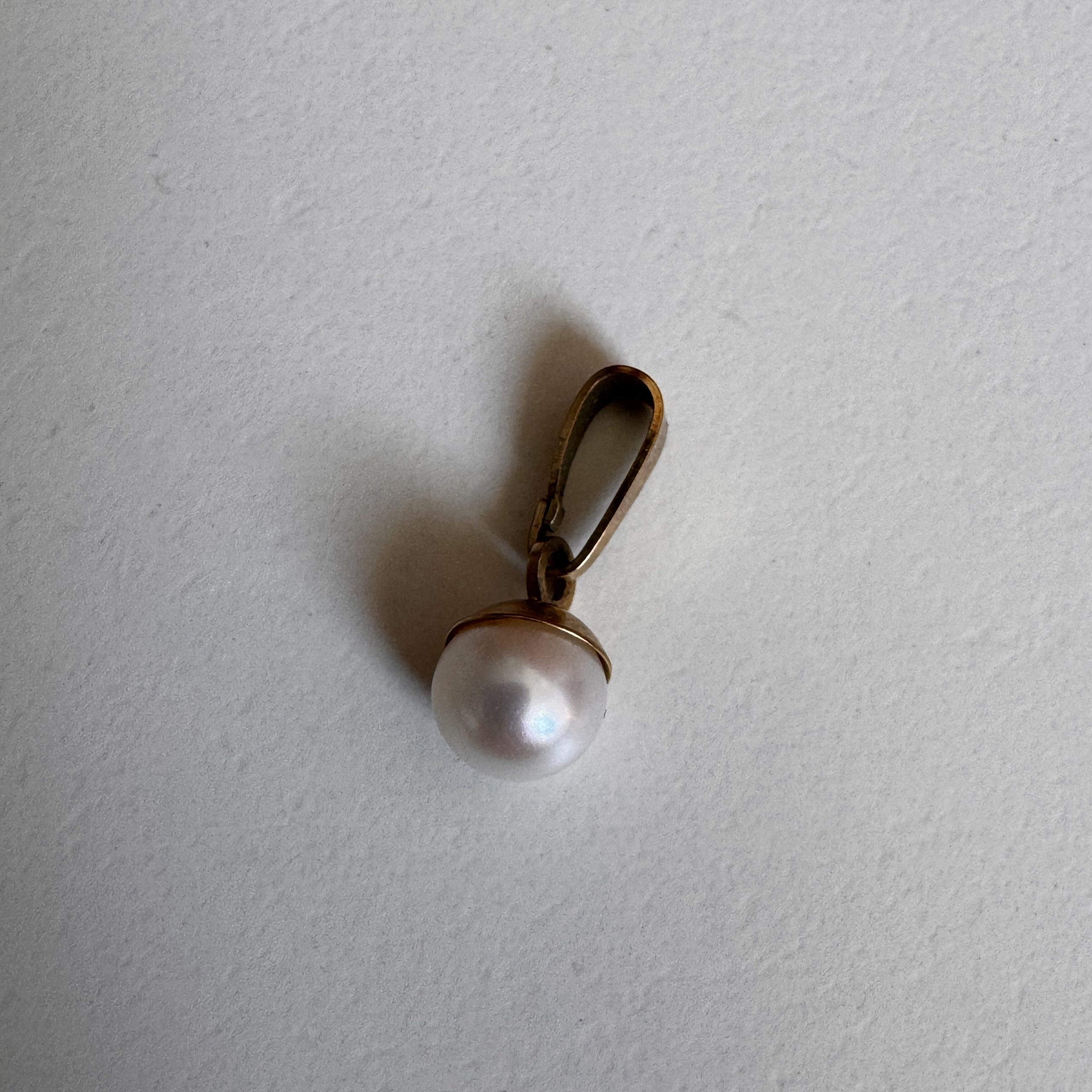 333 K&L Gold Pearl Pendant Charm 2205-02