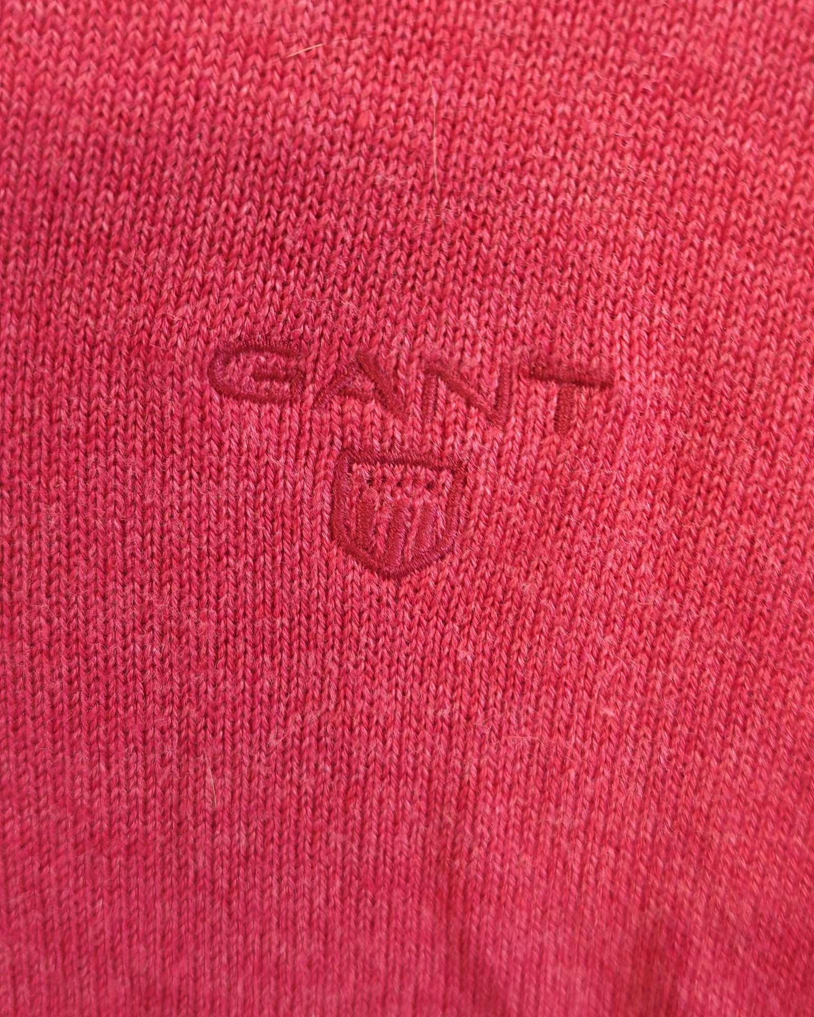 Gant Red Cotton V-Neck Jumper XL image 3