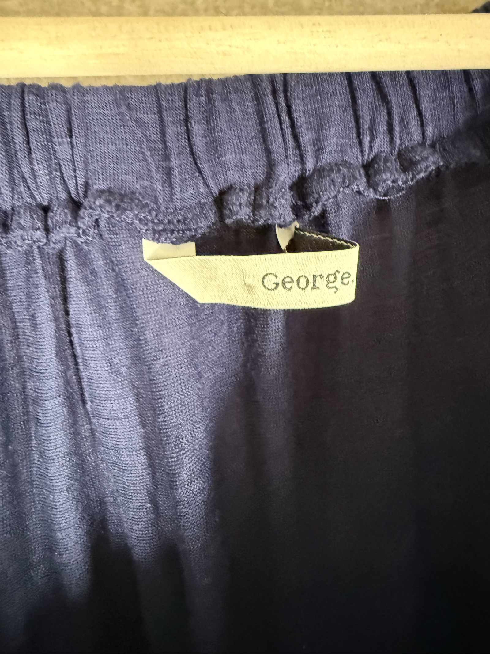 George Navy Blue Off Shoulder Casual T-Shirt Dress UK 12 Soft Fabric image 3