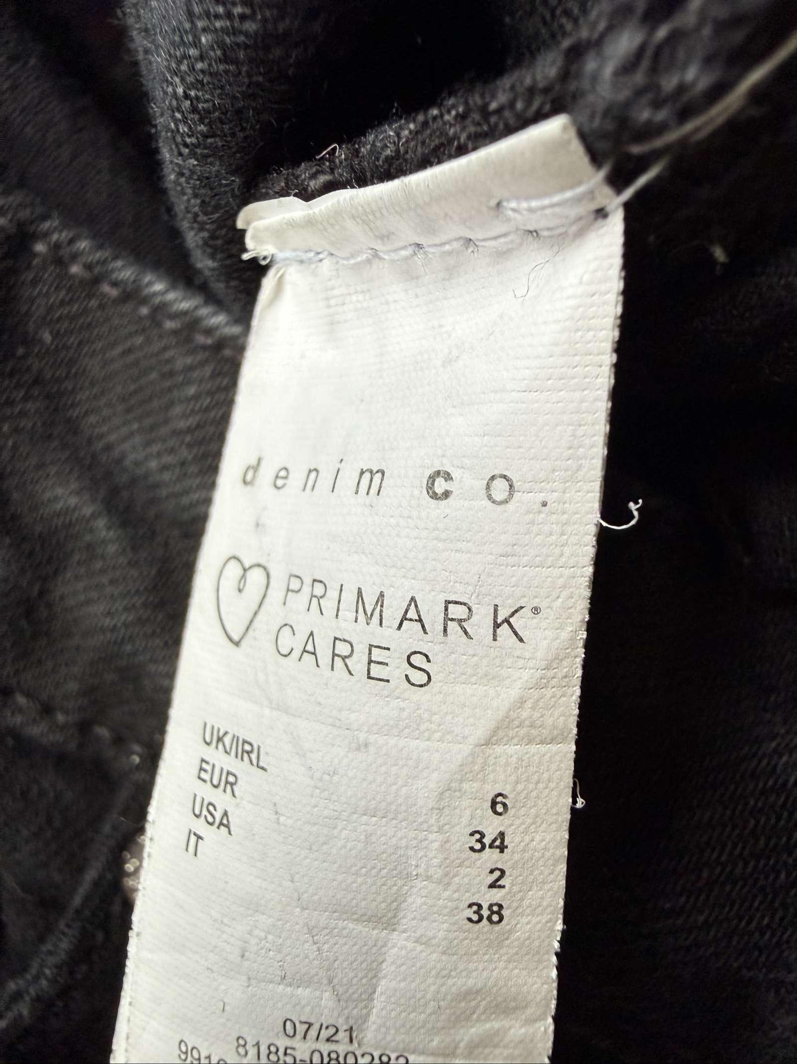 Primark Black Distressed Skinny Jeans UK 6 Denim Co. Ripped Detail image 5