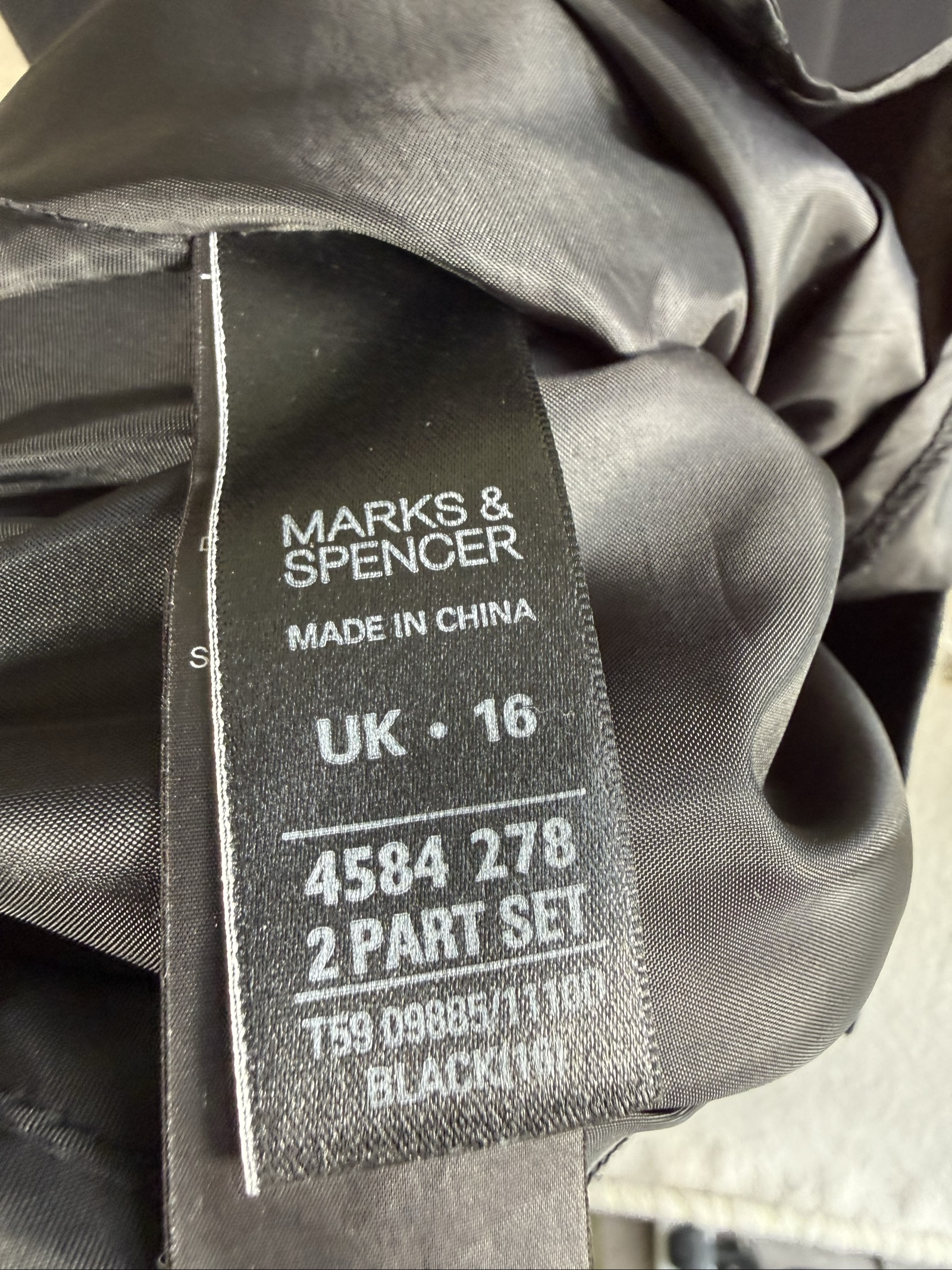 Marks & Spencer Black Sleeveless Shift Dress UK 14 Classic Elegant Workwear image 6