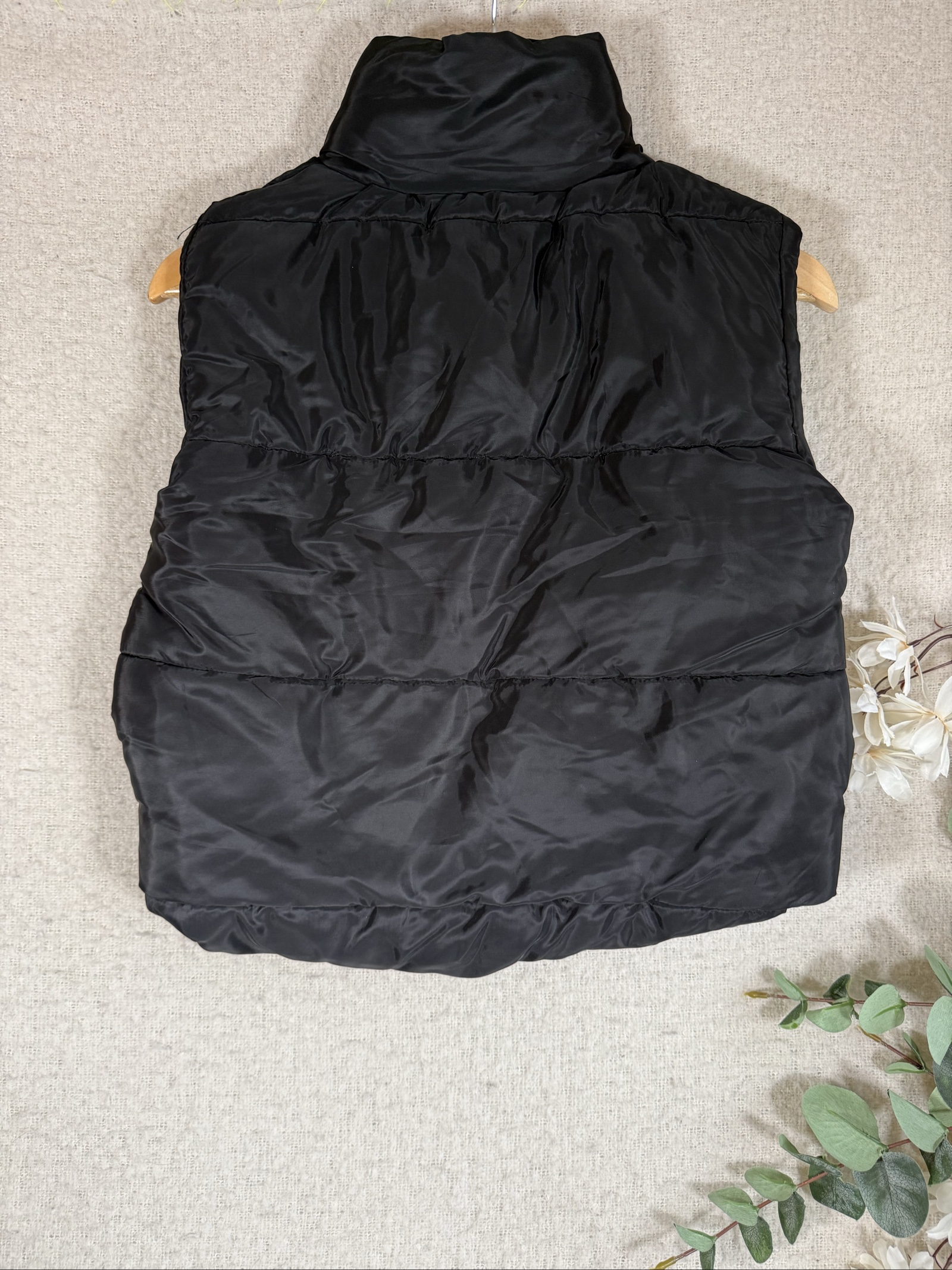 Rising Black Puffer Gilet Bodywarmer Vest Small Lightweight Sleeveless image 4