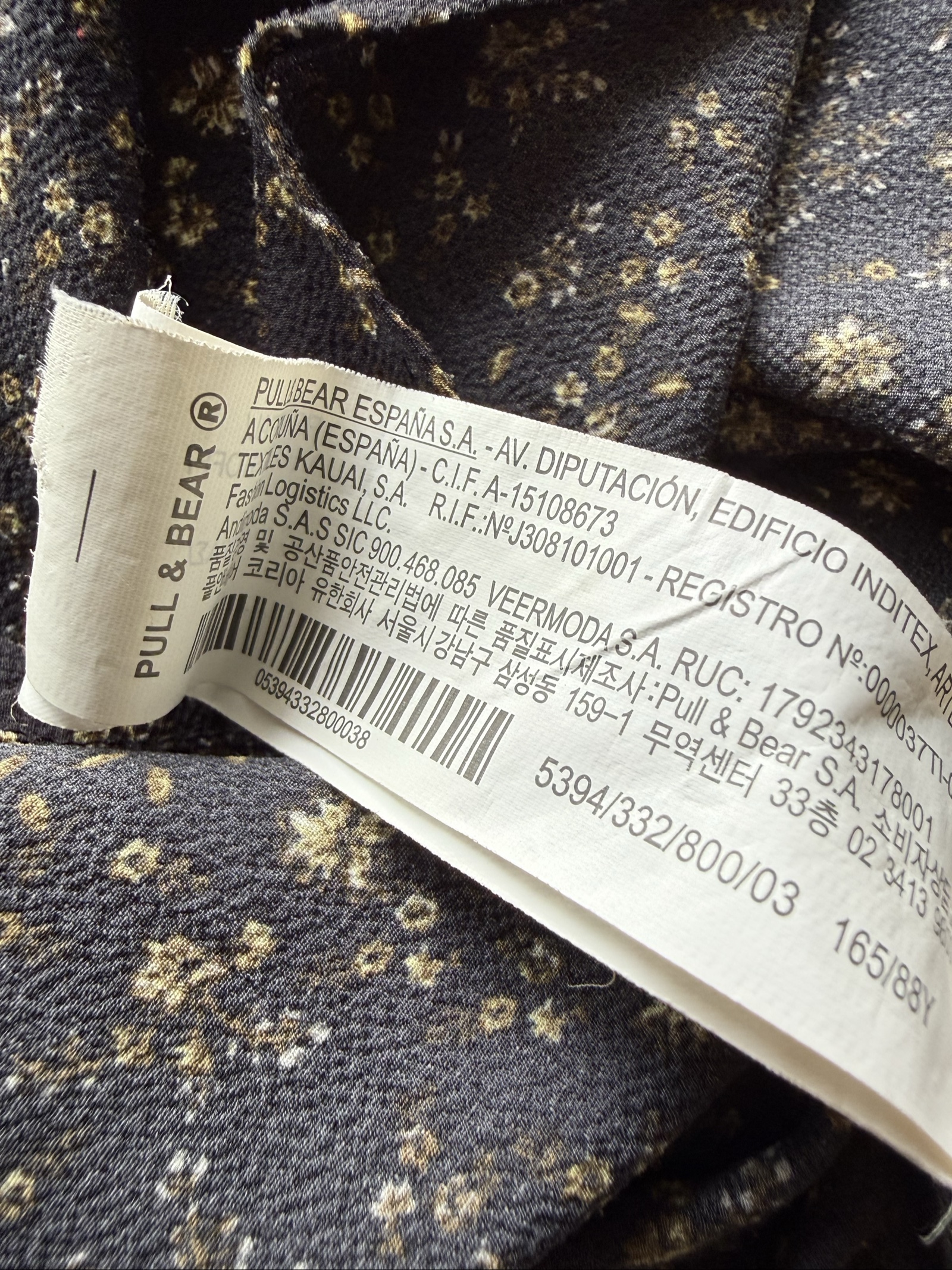 Pull & Bear Black Floral Slip Dress UK 8-10 Lightweight Casual Summer Dress image 3