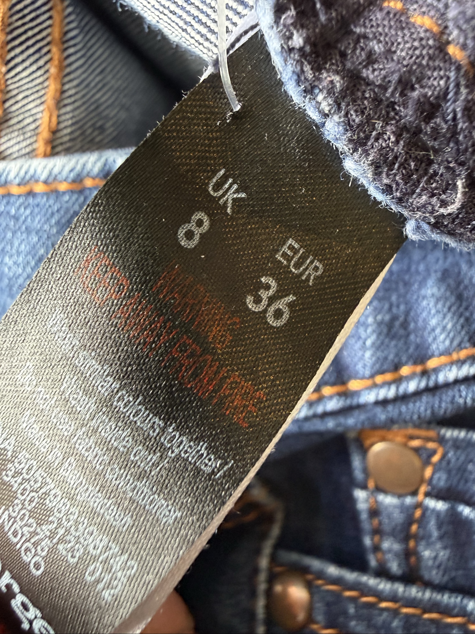 George Dark Blue Denim Skinny Jeans UK 8 High Waist Comfortable Fit image 5