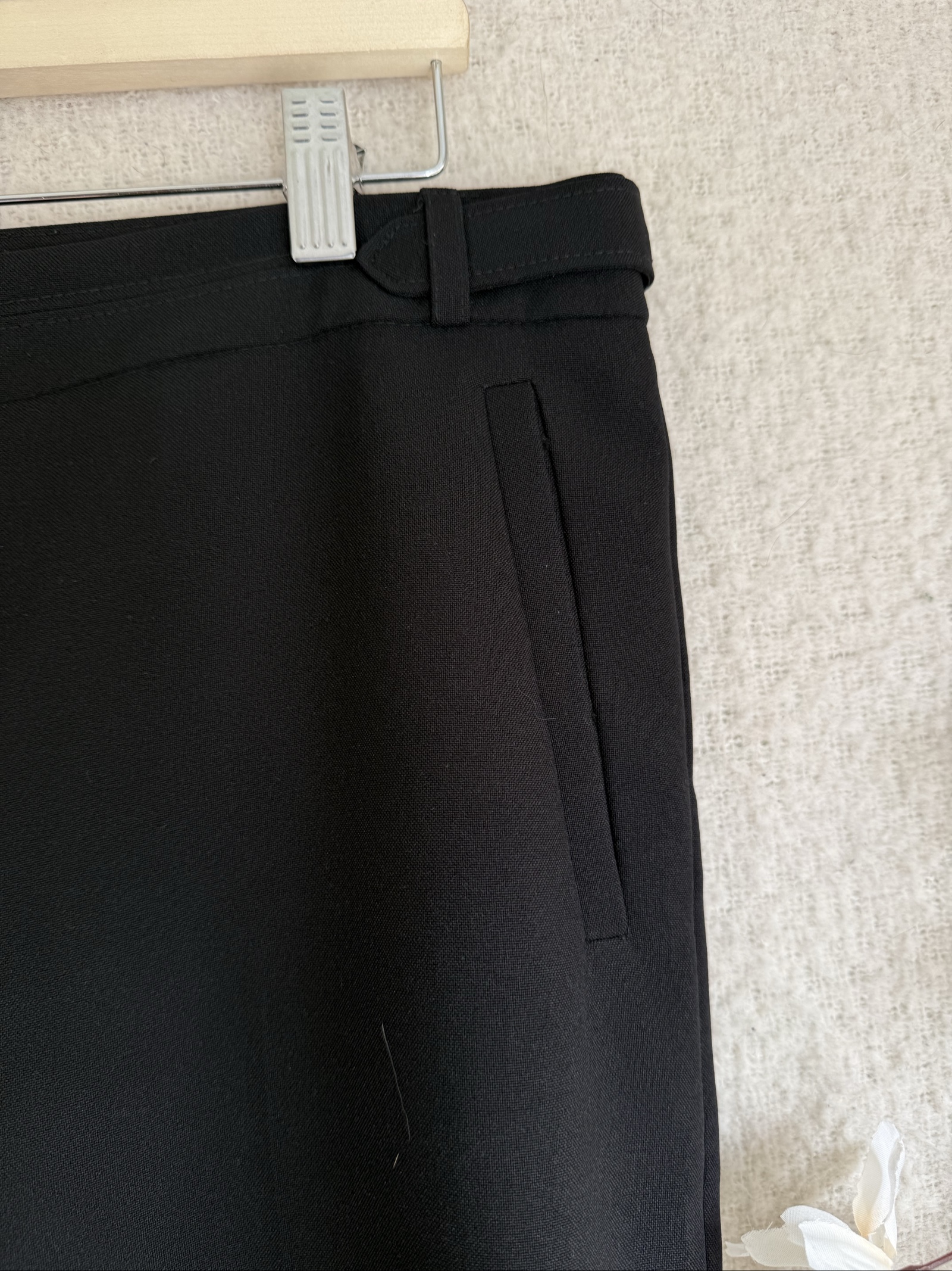 Peacocks Black Straight Leg Trousers UK 14S Elegant Workwear image 2