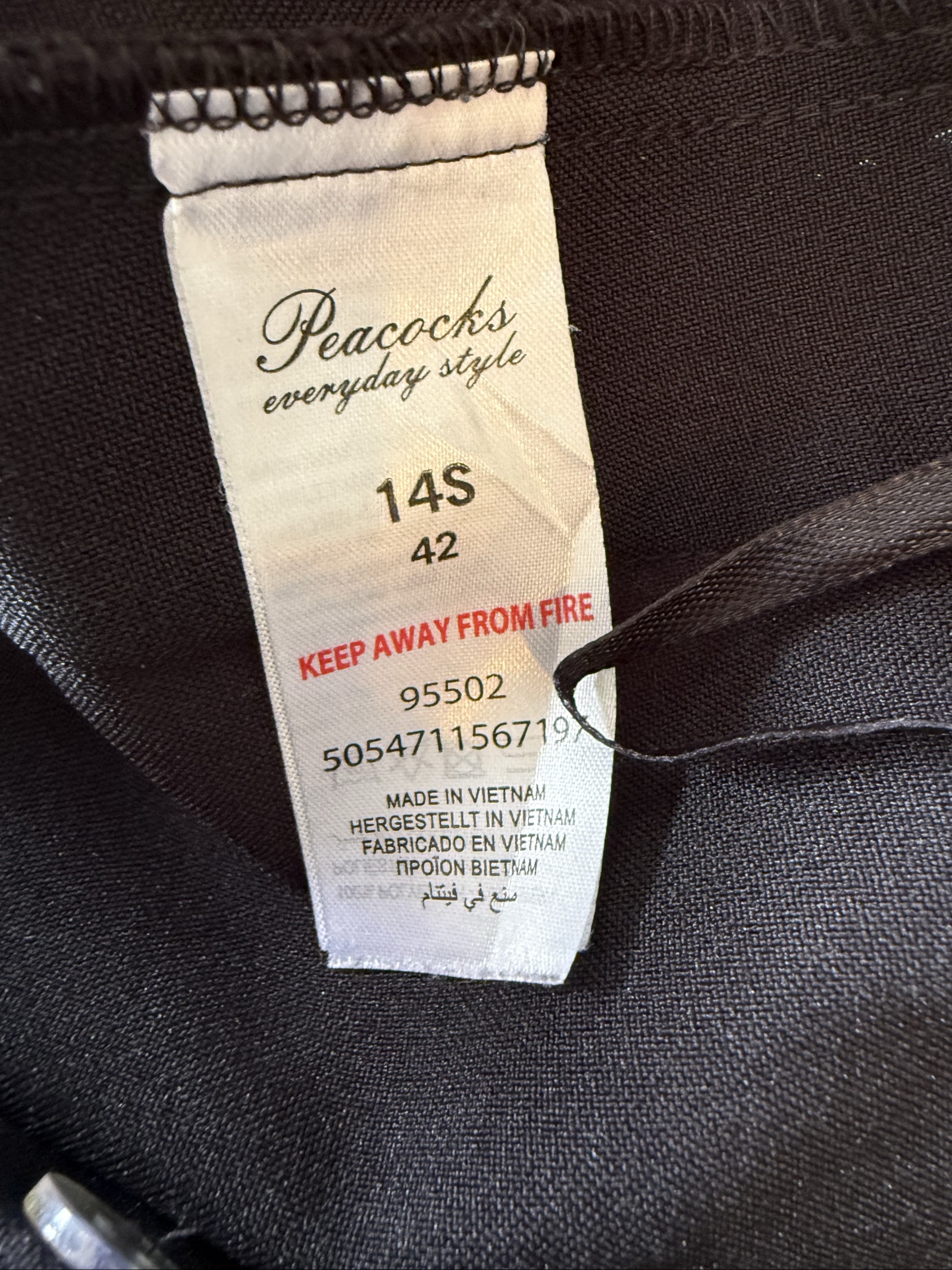 Peacocks Black Straight Leg Trousers UK 14S Elegant Workwear image 4