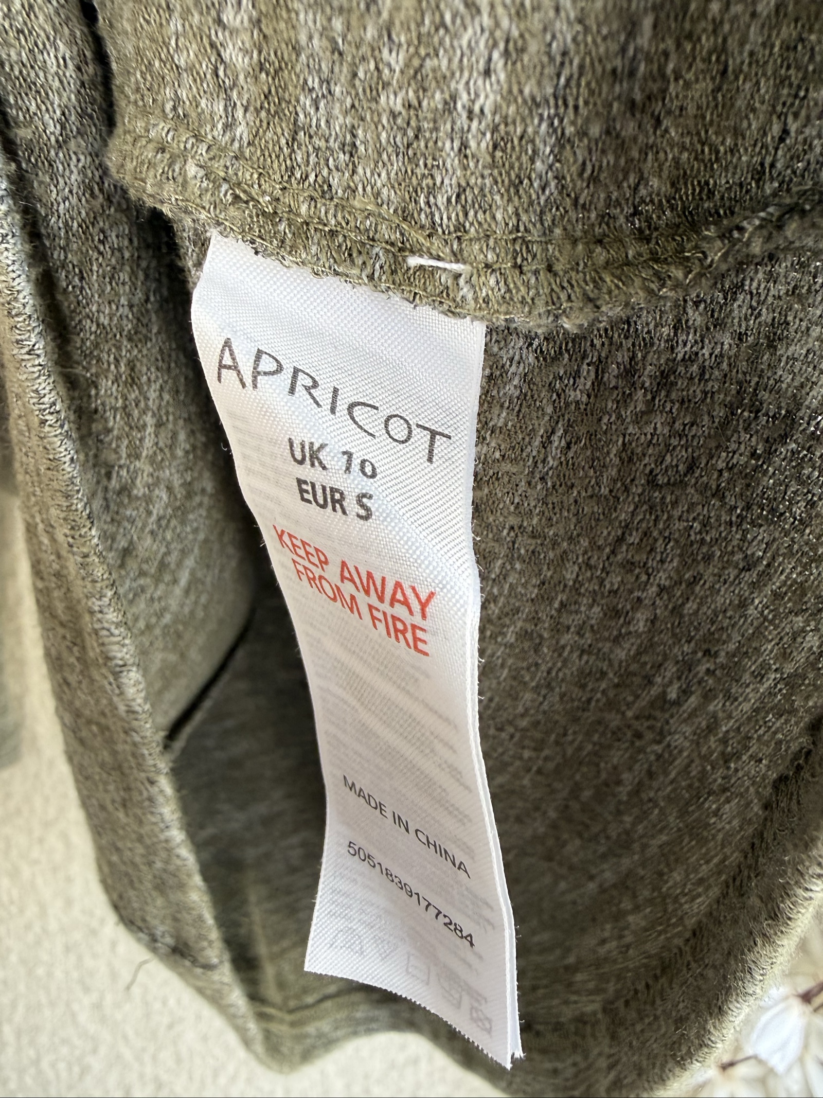 Apricot Grey Lace-Up Knit Jumper Top UK 10 Casual Soft Lightweight image 5