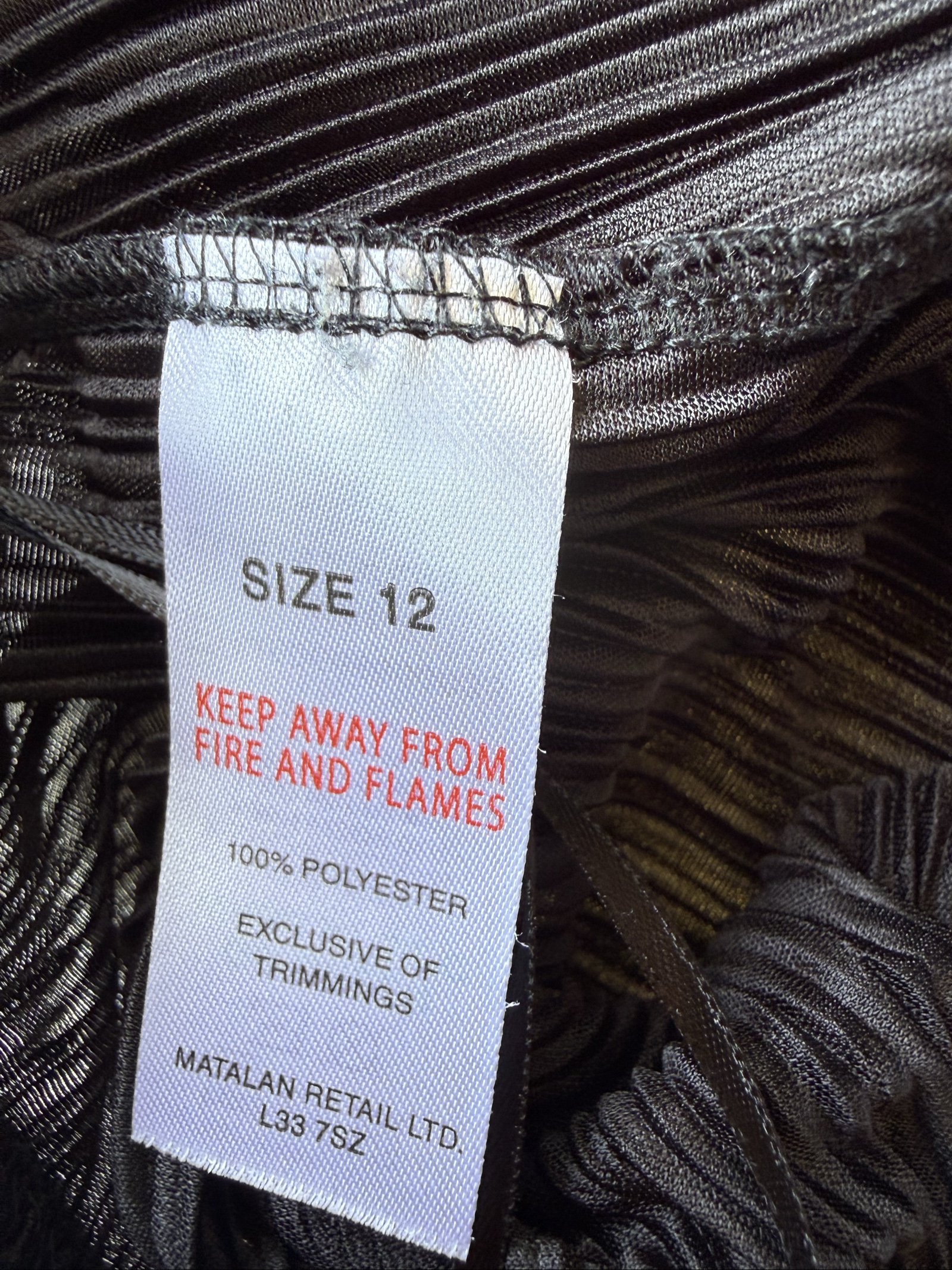 Papaya Black Pleated Midi Skirt UK 12 Elastic Waistband Chic Versatile image 5