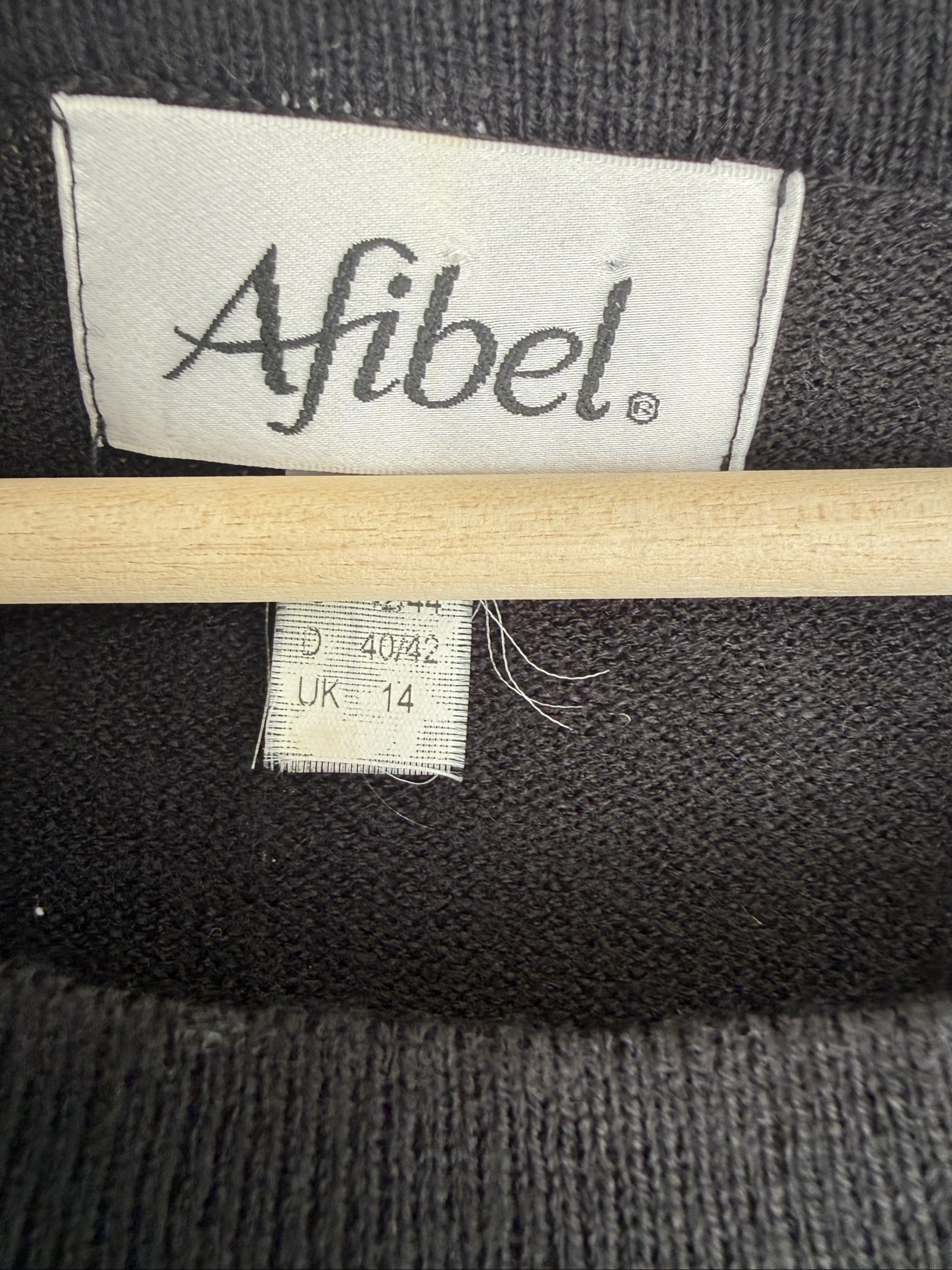 Afibel Brown Black & White Colour Block Knit Jumper UK 14 Soft Acrylic image 2