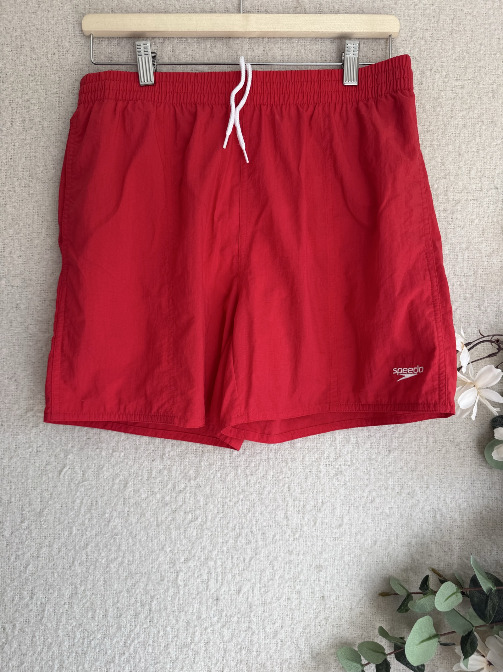 Speedo Red Swim Shorts UK Small Lightweight Quick Dry Summer Beachwear