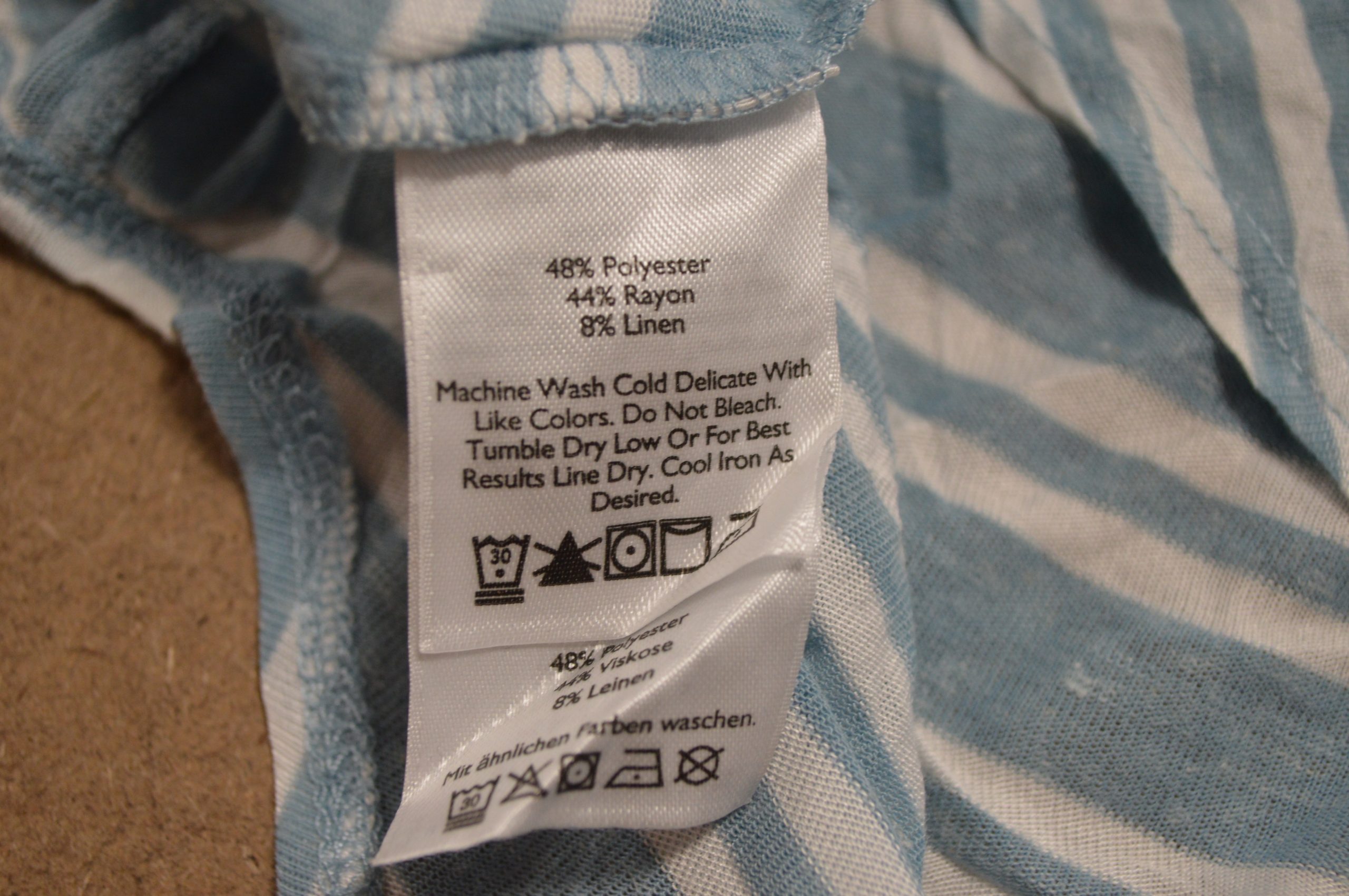 Eddie Bauer Blue & White Striped Women's Tank Top Large image 4