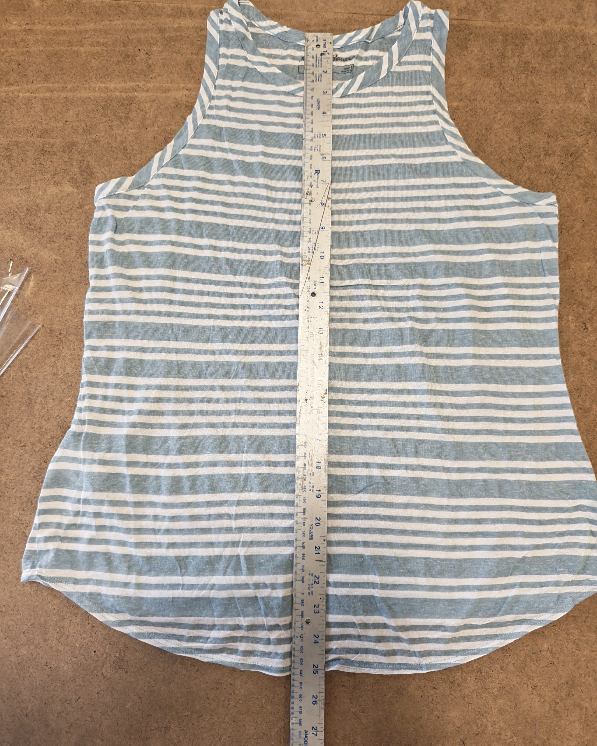 Eddie Bauer Blue & White Striped Women's Tank Top Large image 6