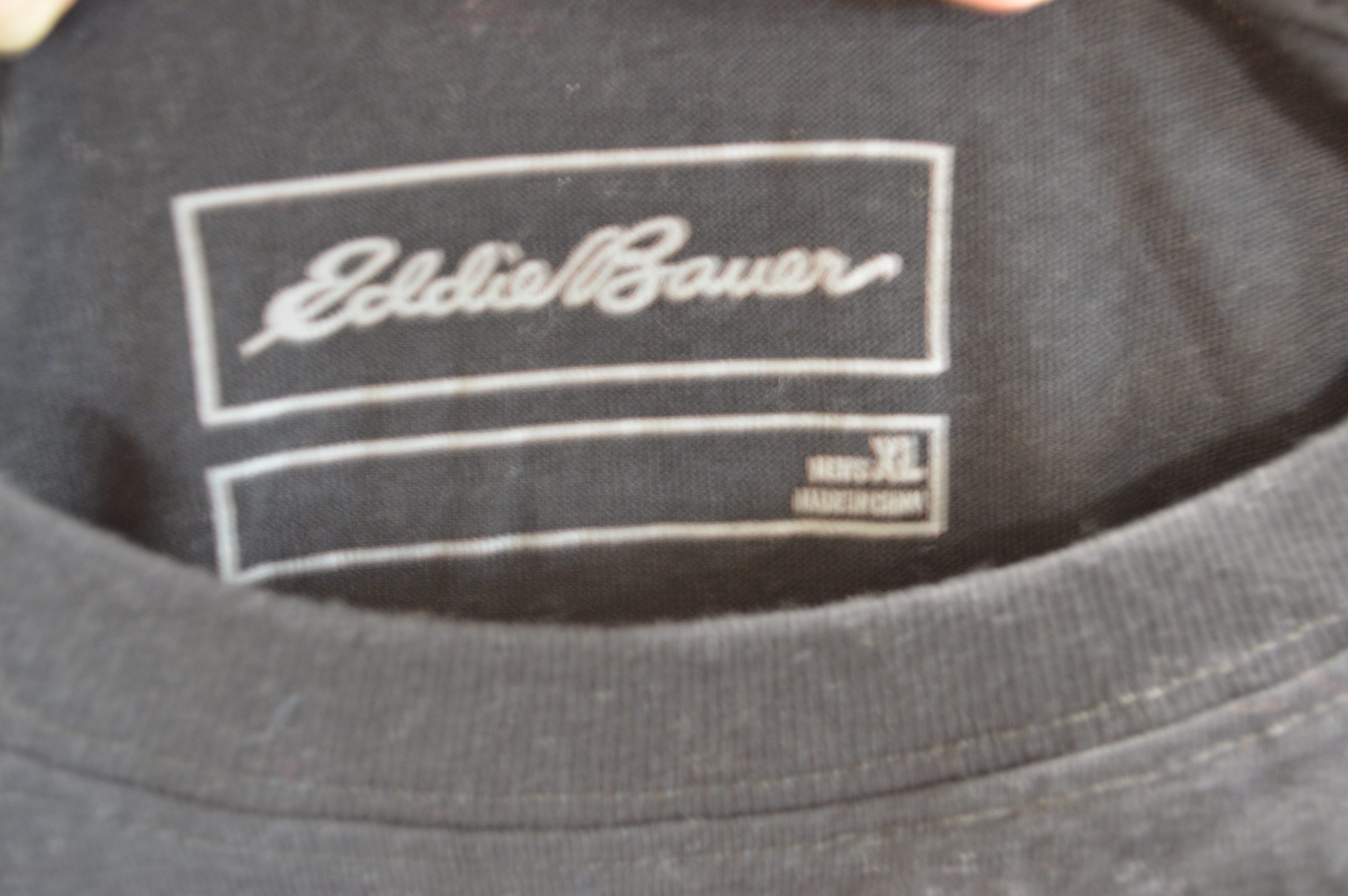 Eddie Bauer Black Graphic T-Shirt Men's XL Cotton Polyester image 3