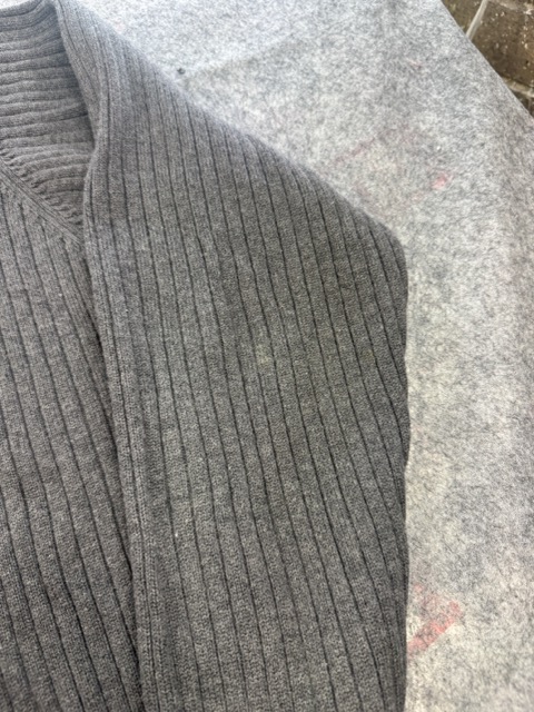 Timberland Grey Ribbed Half Zip Sweater Red Details Large image 5