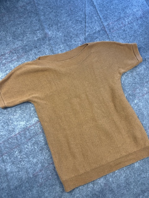 White Stuff Tan Knit Short Sleeve Sweater image 2