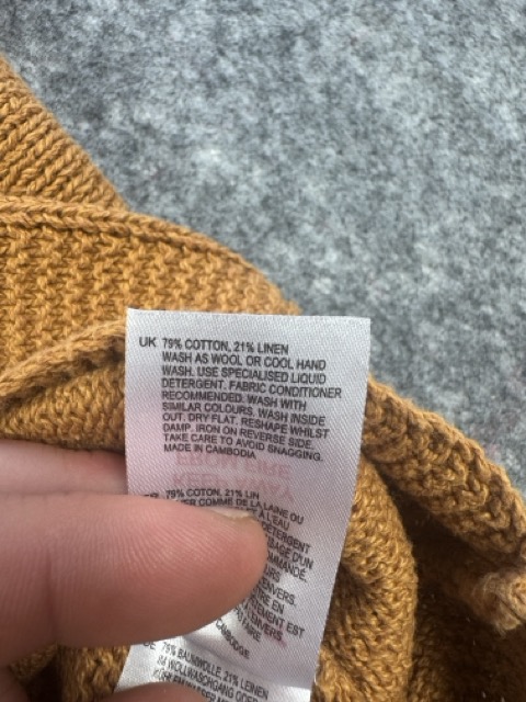 White Stuff Tan Knit Short Sleeve Sweater image 4