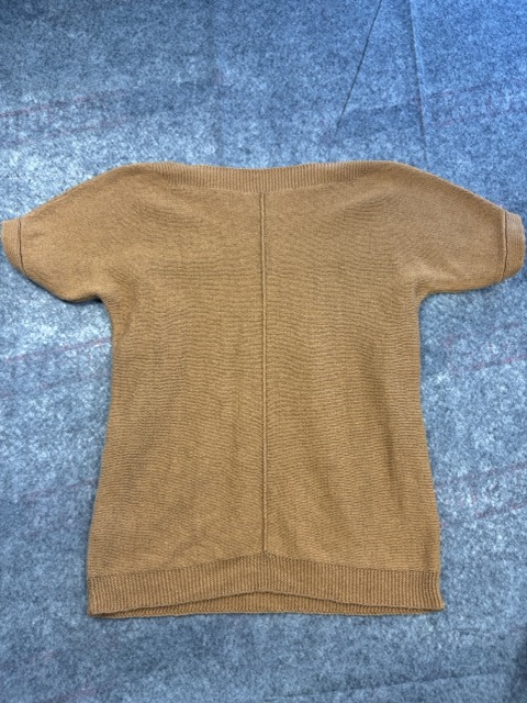 White Stuff Tan Knit Short Sleeve Sweater image 5