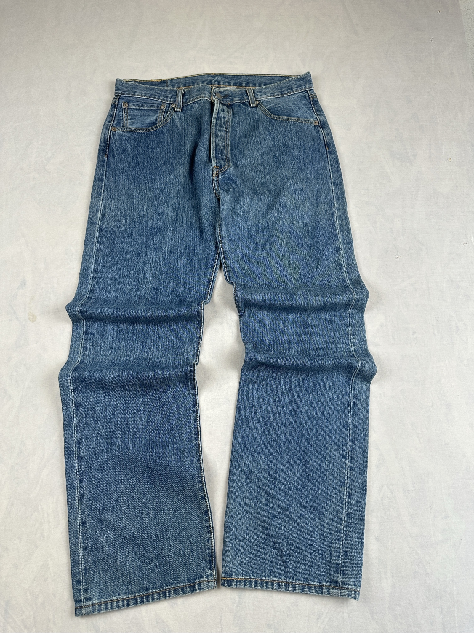 Levi's Blue Denim 501 Jeans W36 L34 Straight Leg