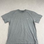 Nike Grey Cotton Crew Neck T-Shirt Size L