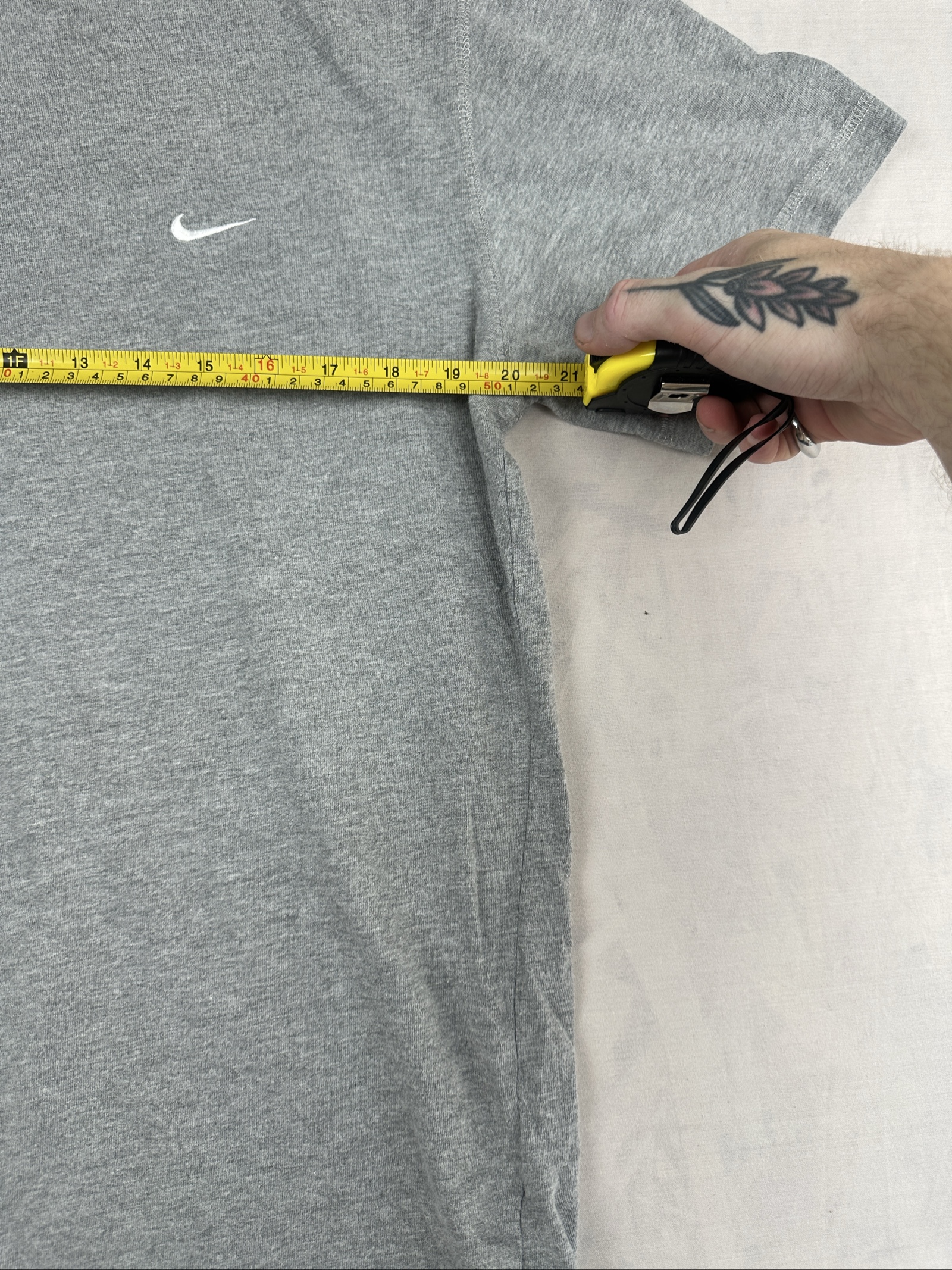 Nike Grey Cotton Crew Neck T-Shirt Size L image 3
