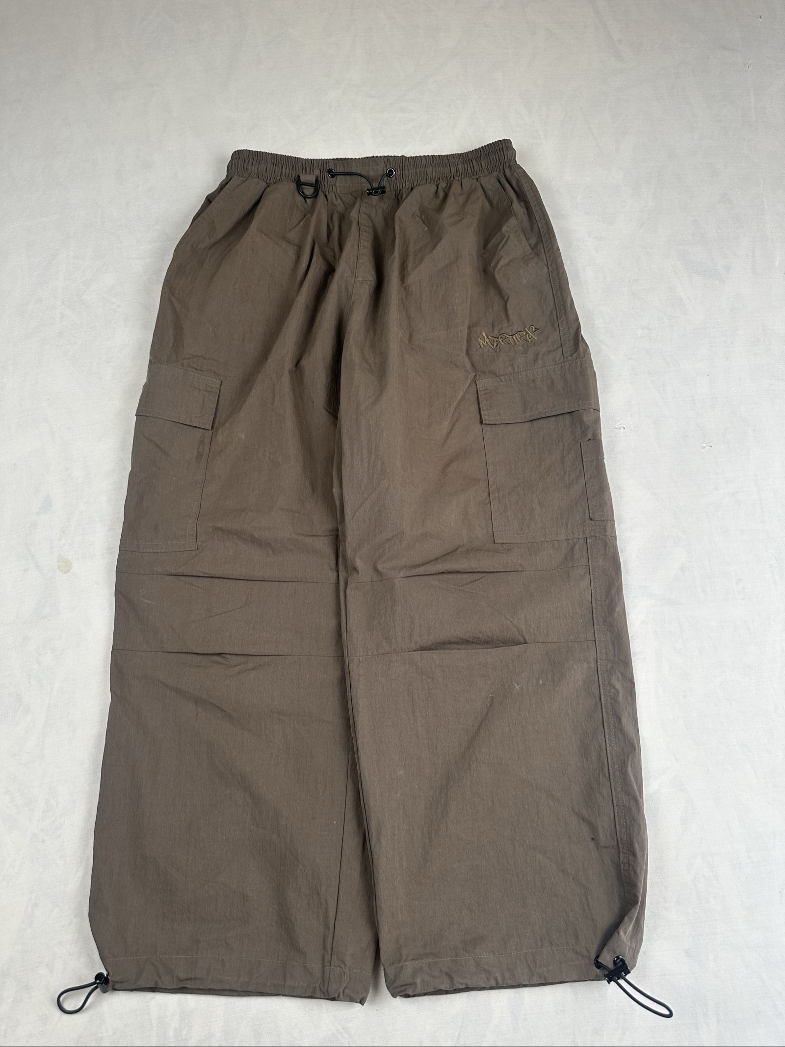 Mertra Brown Parachute Cargos Trousers XS Cotton Nylon Blend