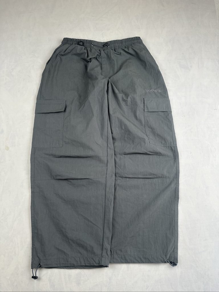 Mertra Grey Parachute Cargo Trousers XS Cotton Nylon Blend