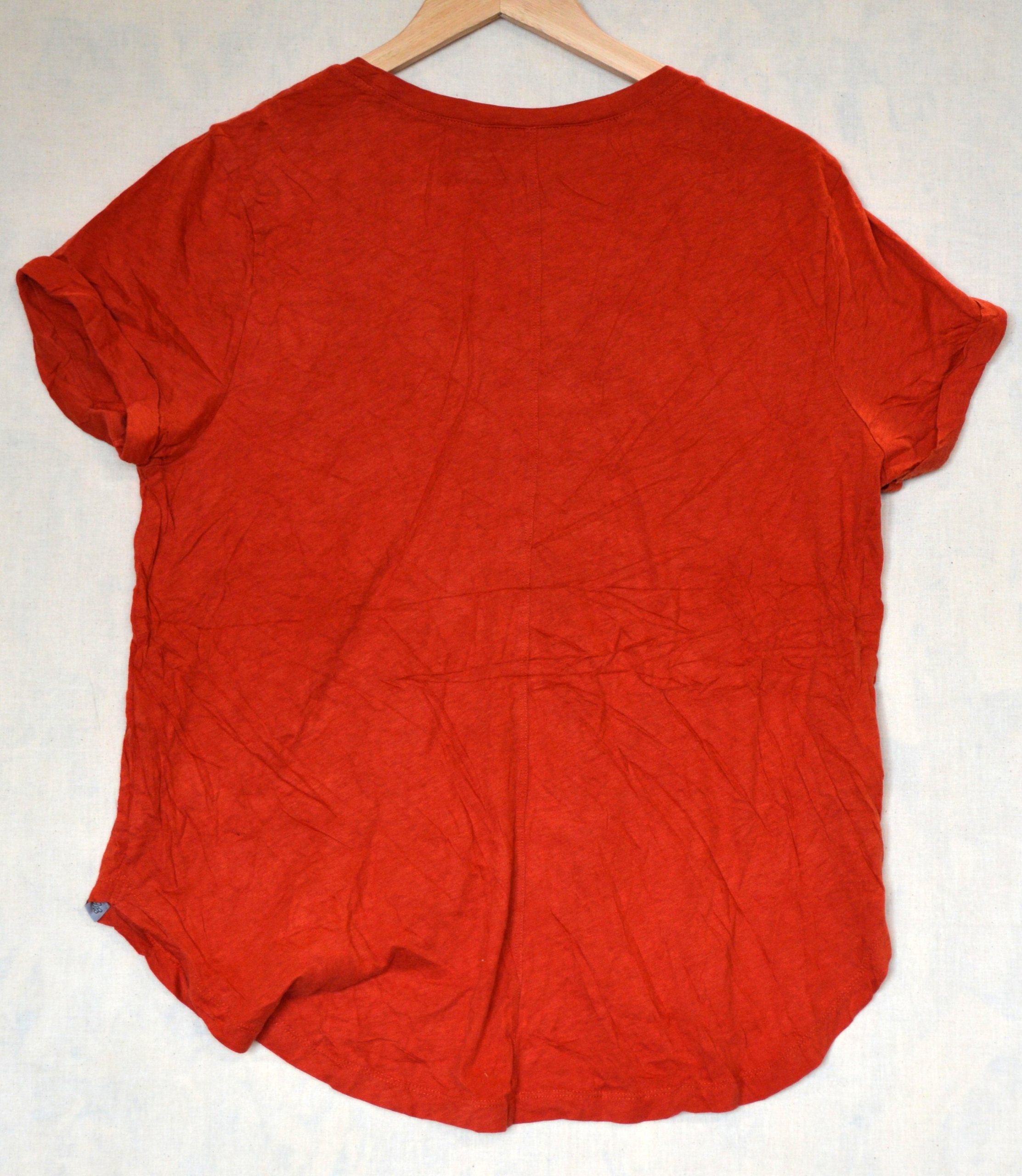 Eddie Bauer Rust Orange V-Neck T-Shirt Size M Women image 2