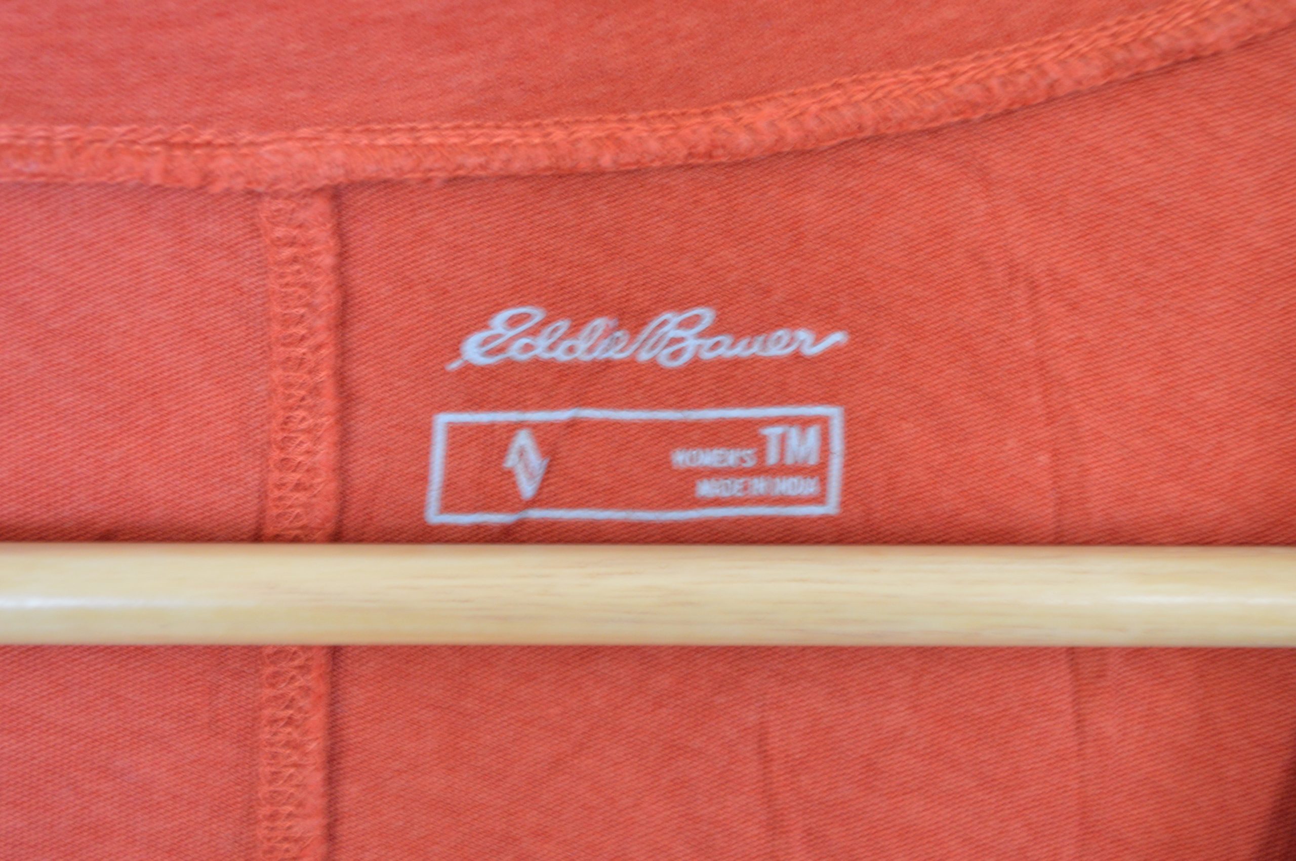Eddie Bauer Rust Orange V-Neck T-Shirt Size M Women image 3