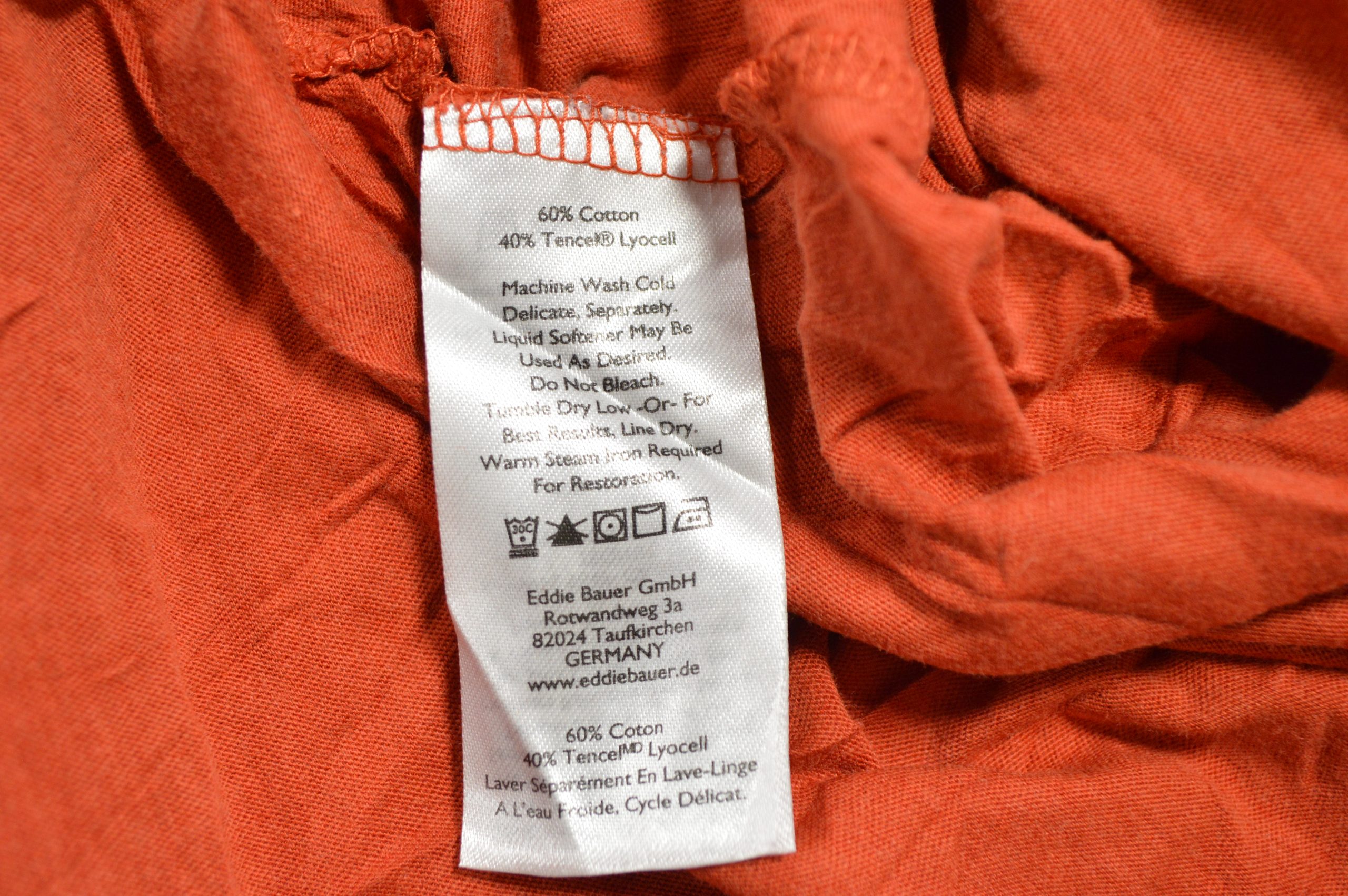 Eddie Bauer Rust Orange V-Neck T-Shirt Size M Women image 4
