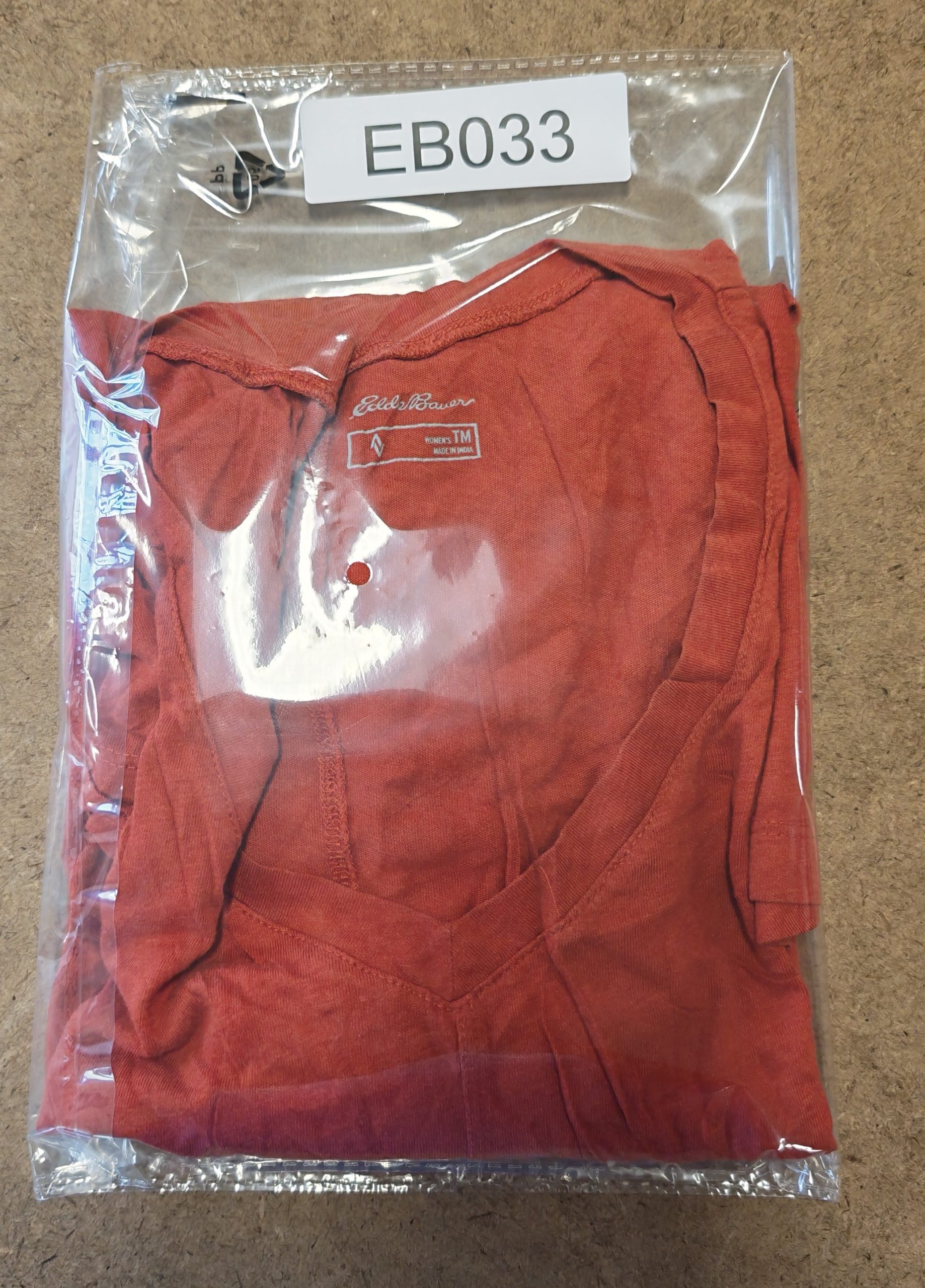 Eddie Bauer Rust Orange V-Neck T-Shirt Size M Women image 7