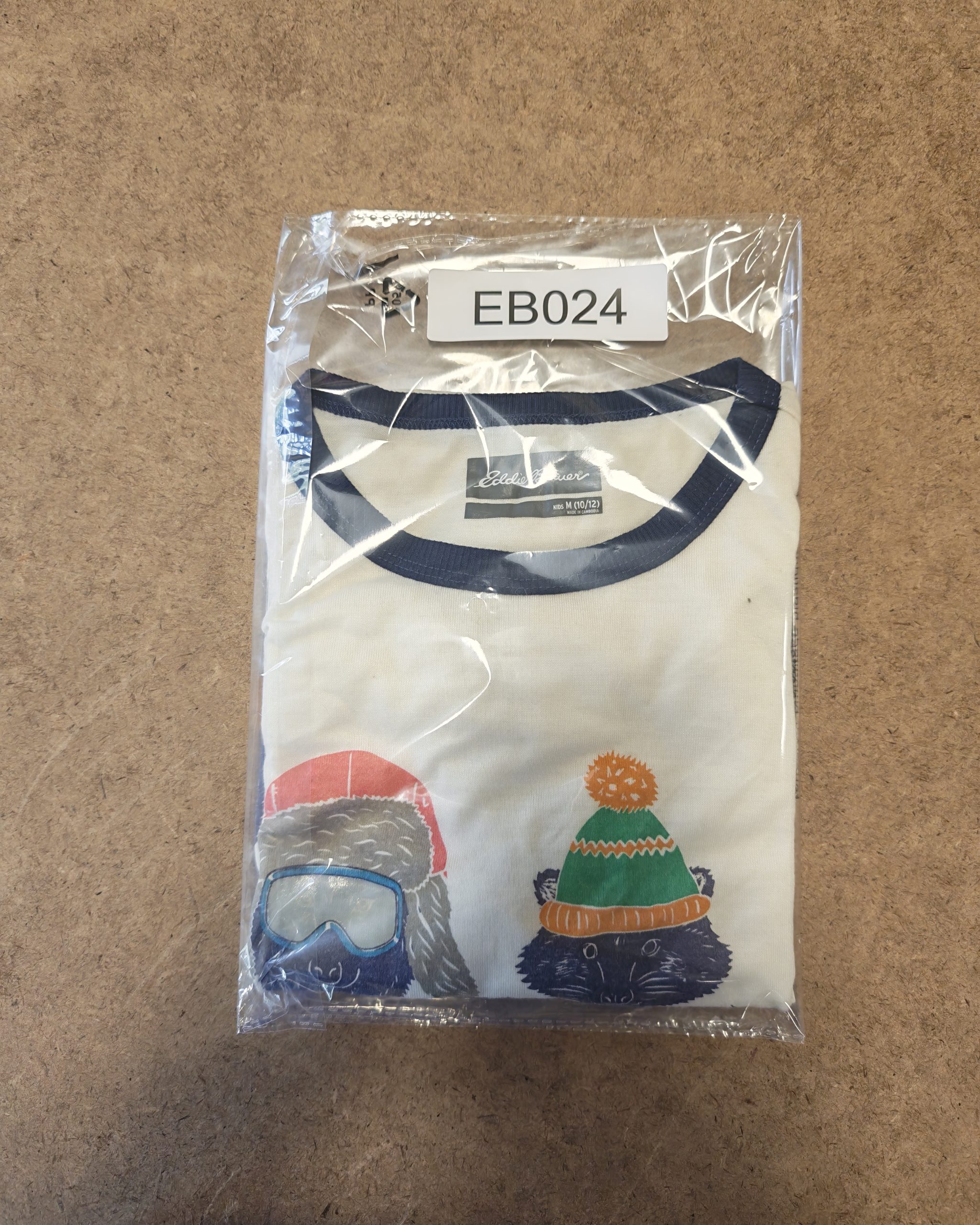 Eddie Bauer White & Navy Kids Graphic T-Shirt M 10/12 Polyester image 8