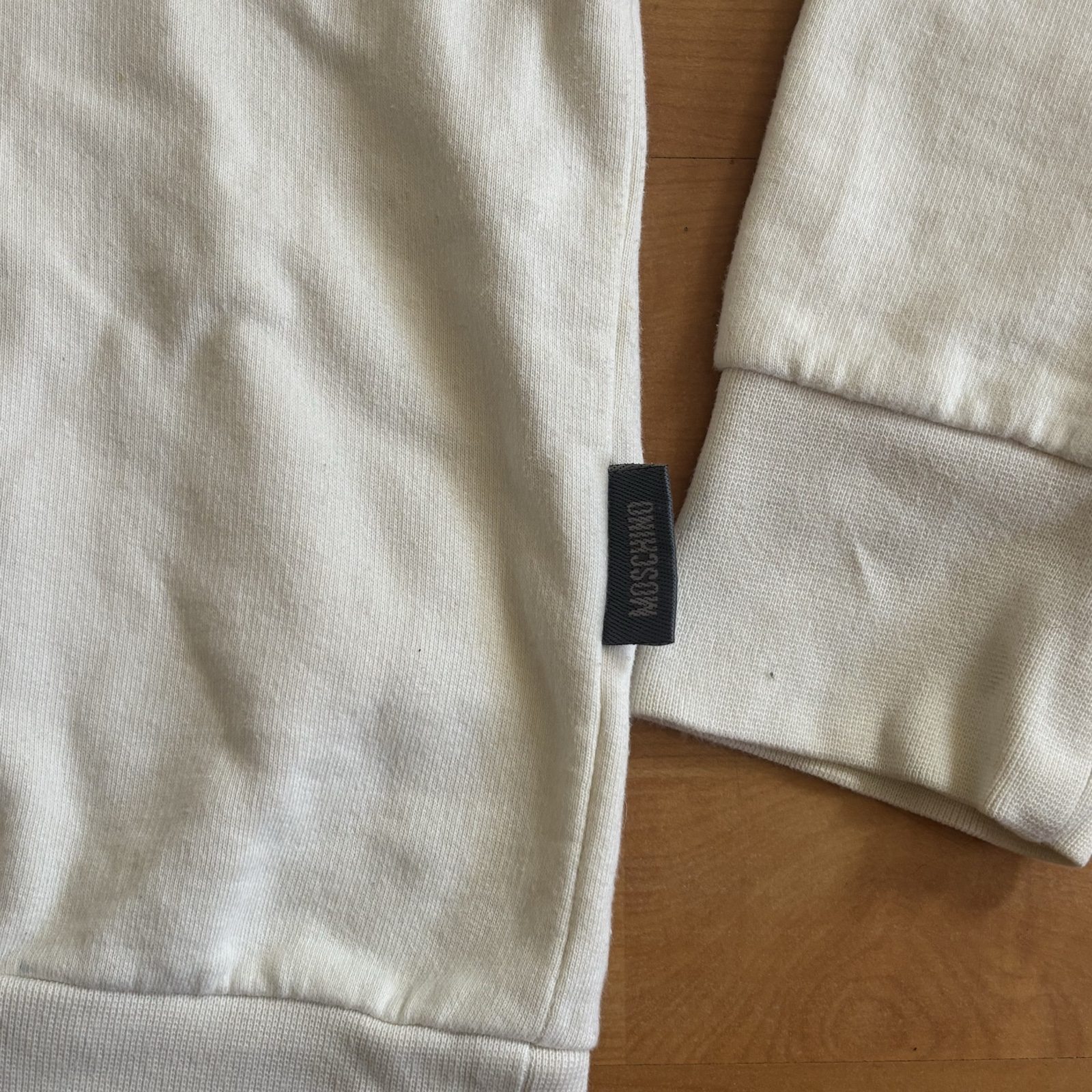 Moschino Cream Zip Up Sweatshirt Large image 4