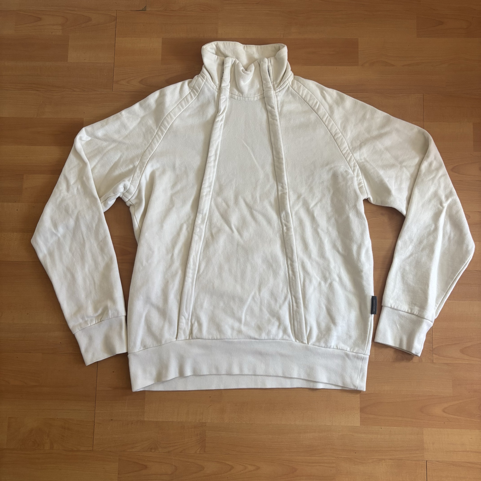 Moschino Cream Zip Up Sweatshirt Large