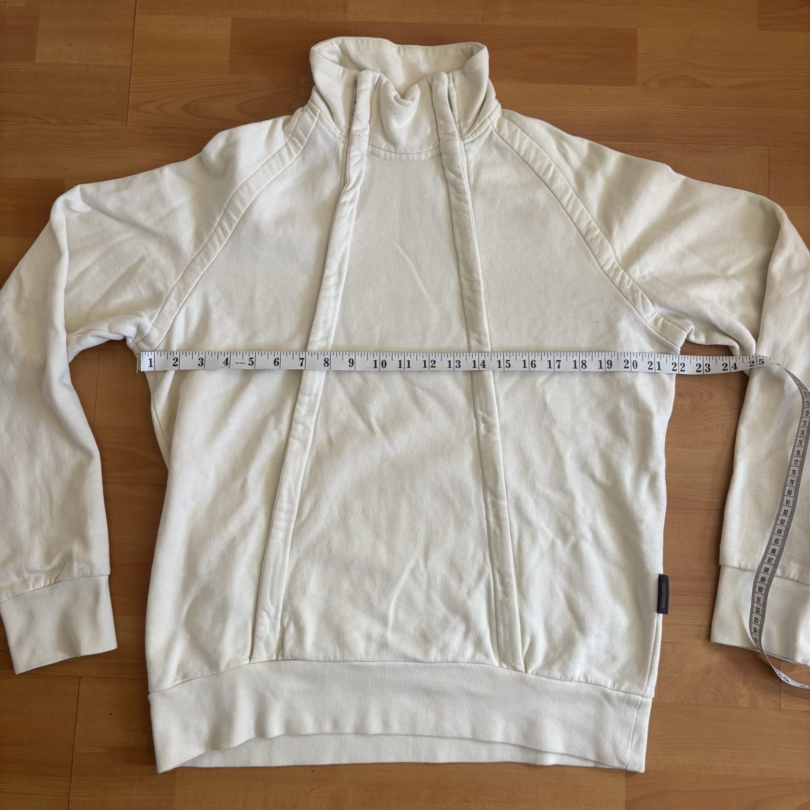 Moschino Cream Zip Up Sweatshirt Large image 8