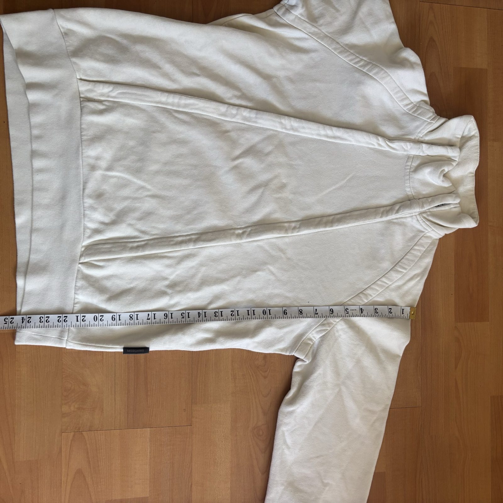 Moschino Cream Zip Up Sweatshirt Large image 9