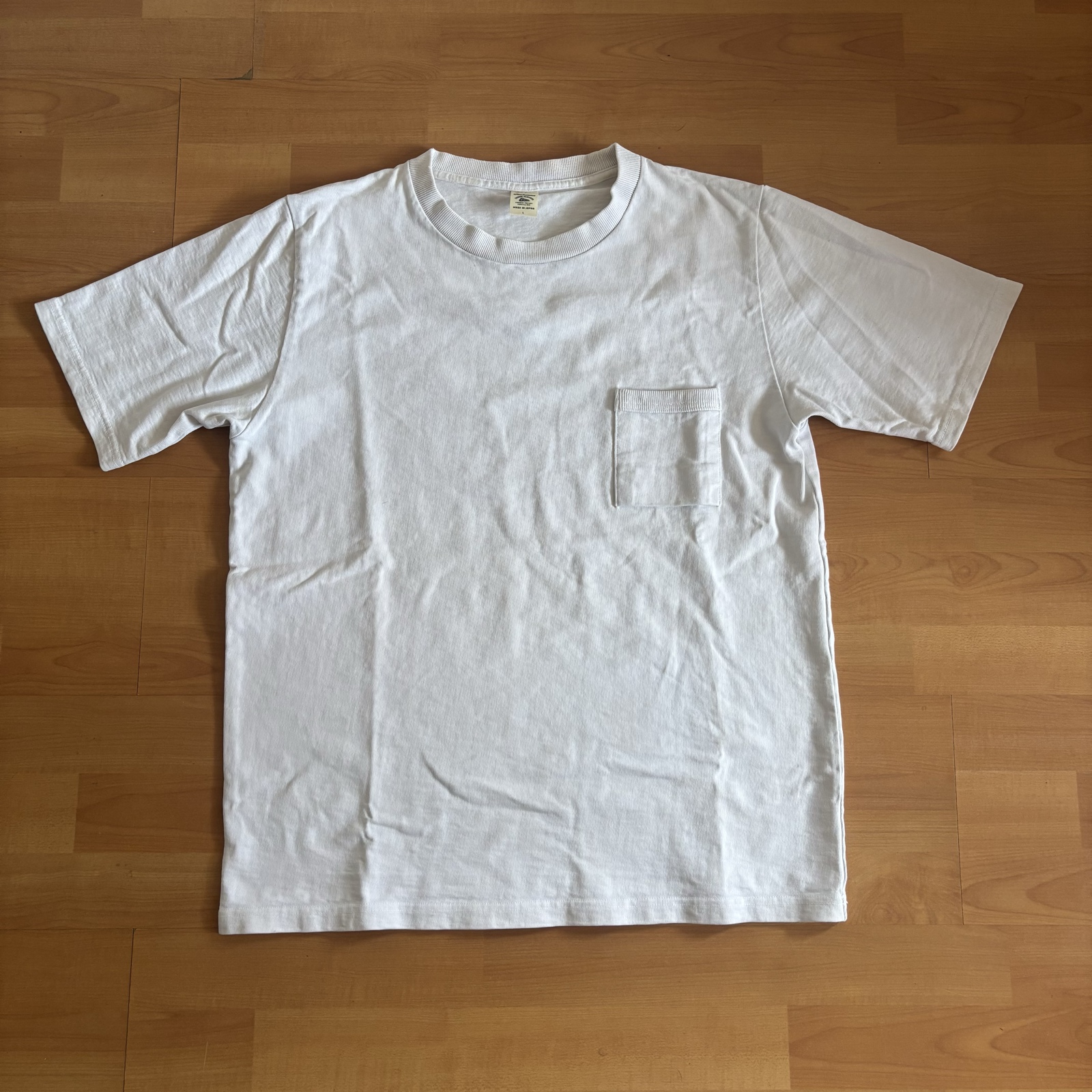 Jackman White Pocket T-Shirt Large Made in Japan