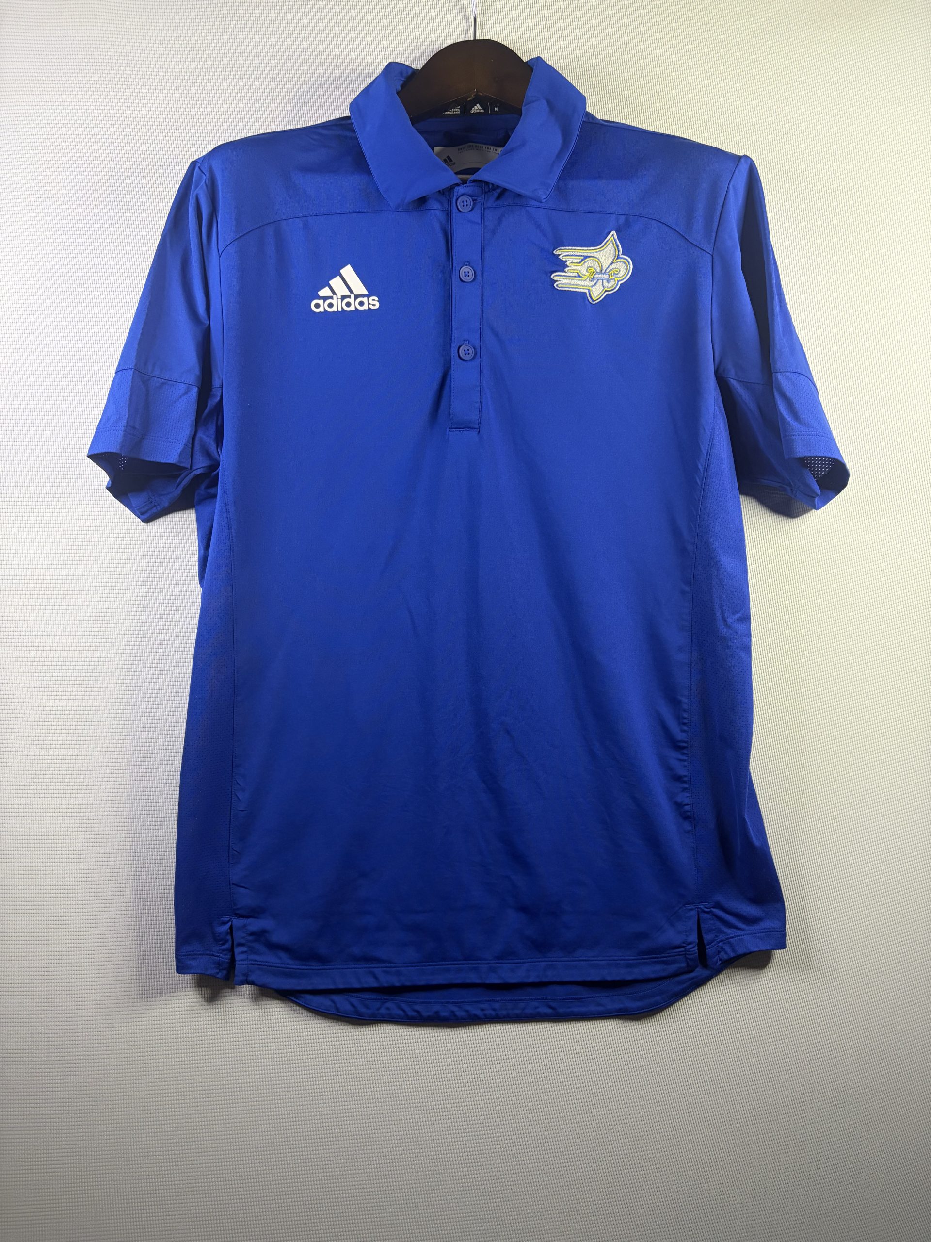 Adidas Team Issue Performance Polo Shirt Royal Blue Mens Medium Recycled Sportswear