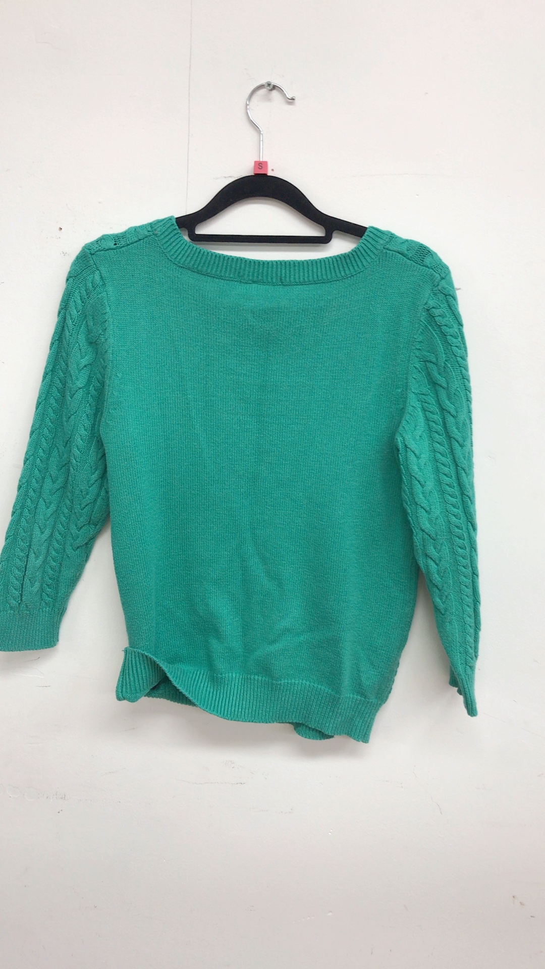 H&M Green Cable Knit Jumper Sweater Small
